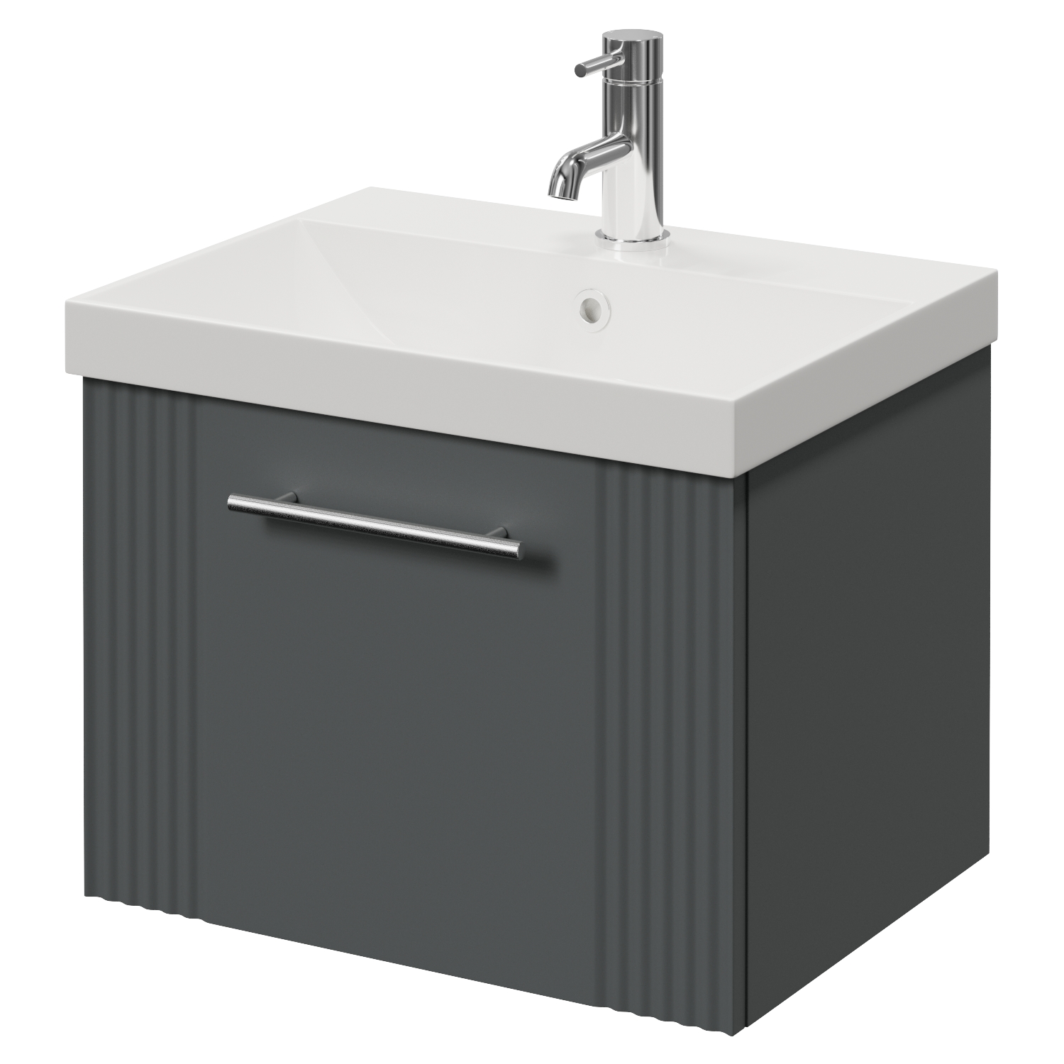 Avant Wall Mounted Single Drawer Vanity Unit with Rimini Basin
