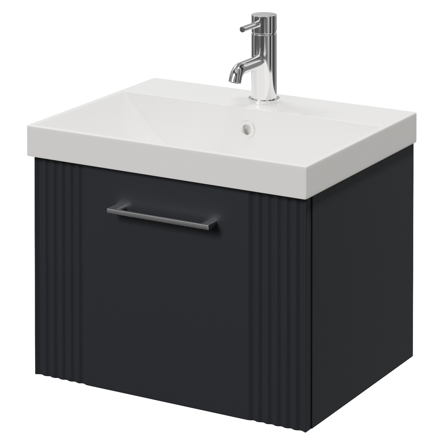 Avant Wall Mounted Single Drawer Vanity Unit with Rimini Basin