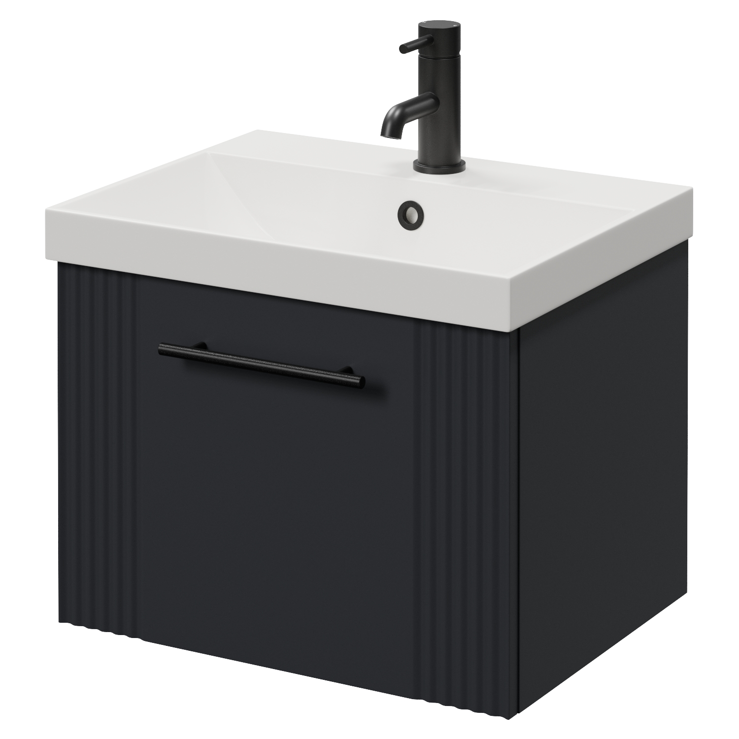 Avant Wall Mounted Single Drawer Vanity Unit with Rimini Basin