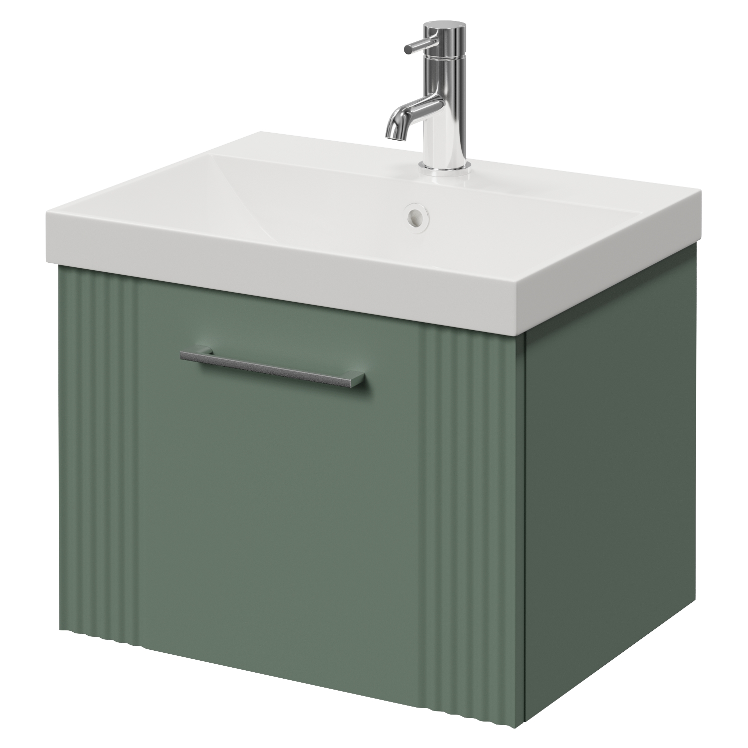 Avant Wall Mounted Single Drawer Vanity Unit with Rimini Basin