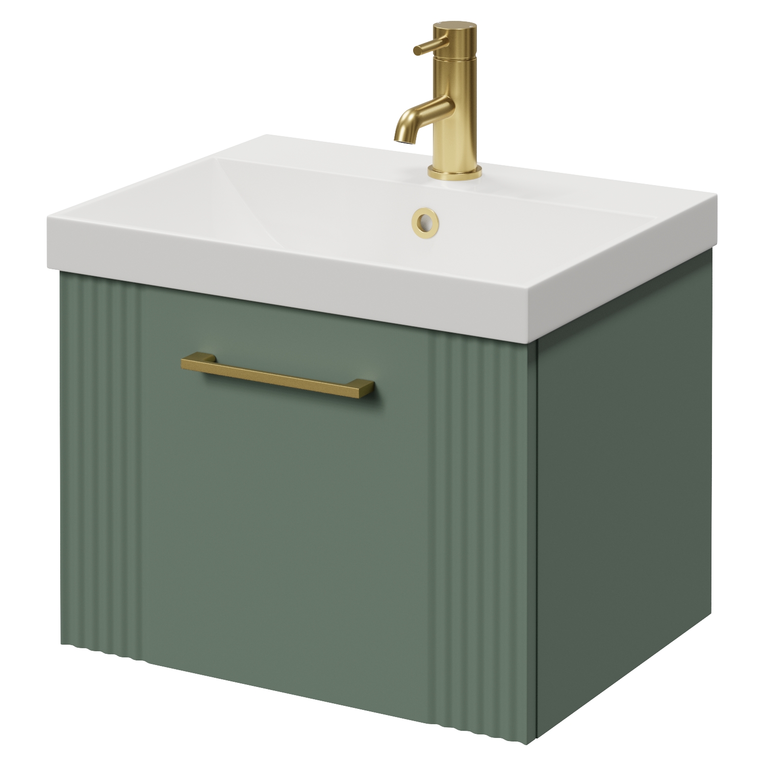 Avant Wall Mounted Single Drawer Vanity Unit with Rimini Basin