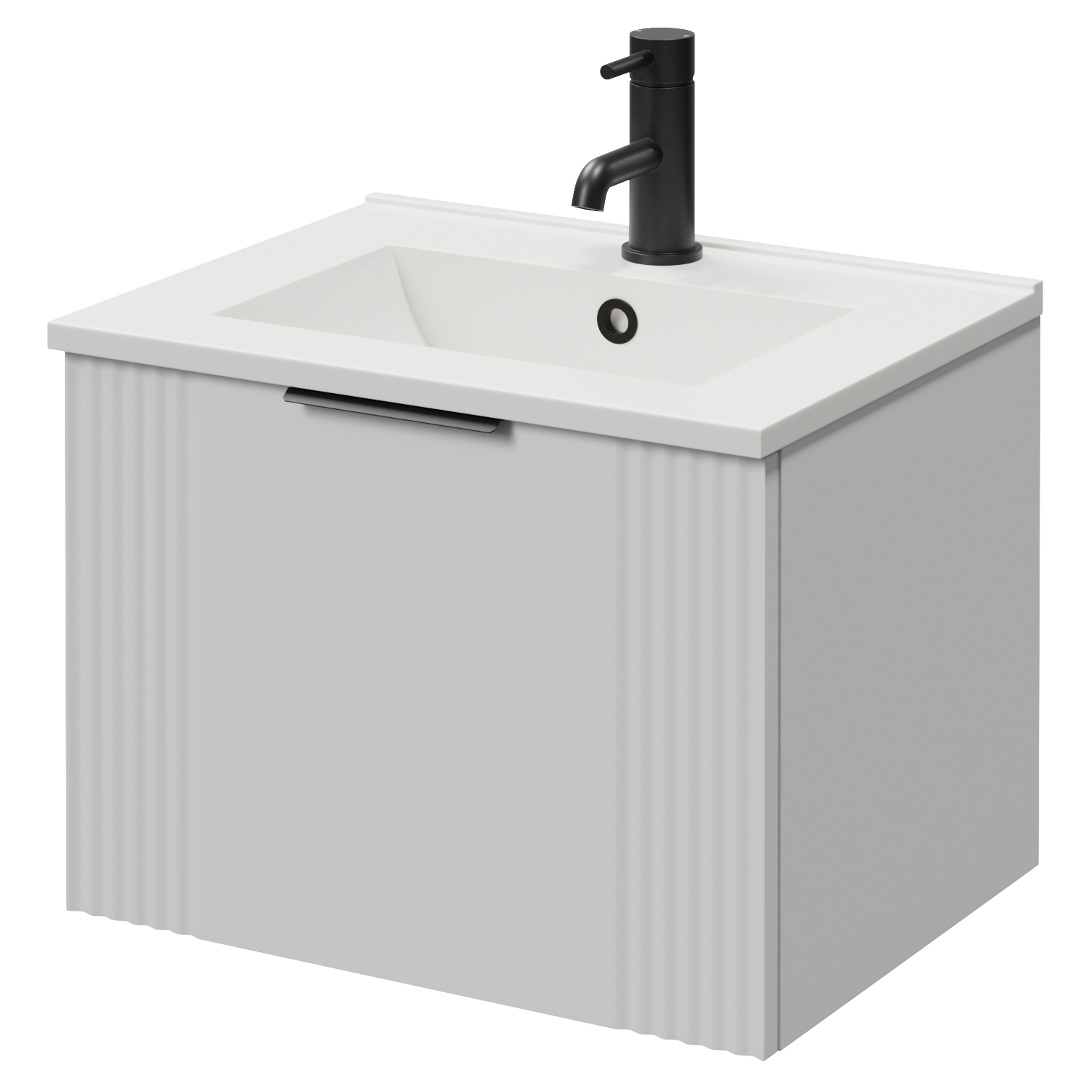 Avant Wall Mounted Single Drawer Vanity Unit with Angel Basin