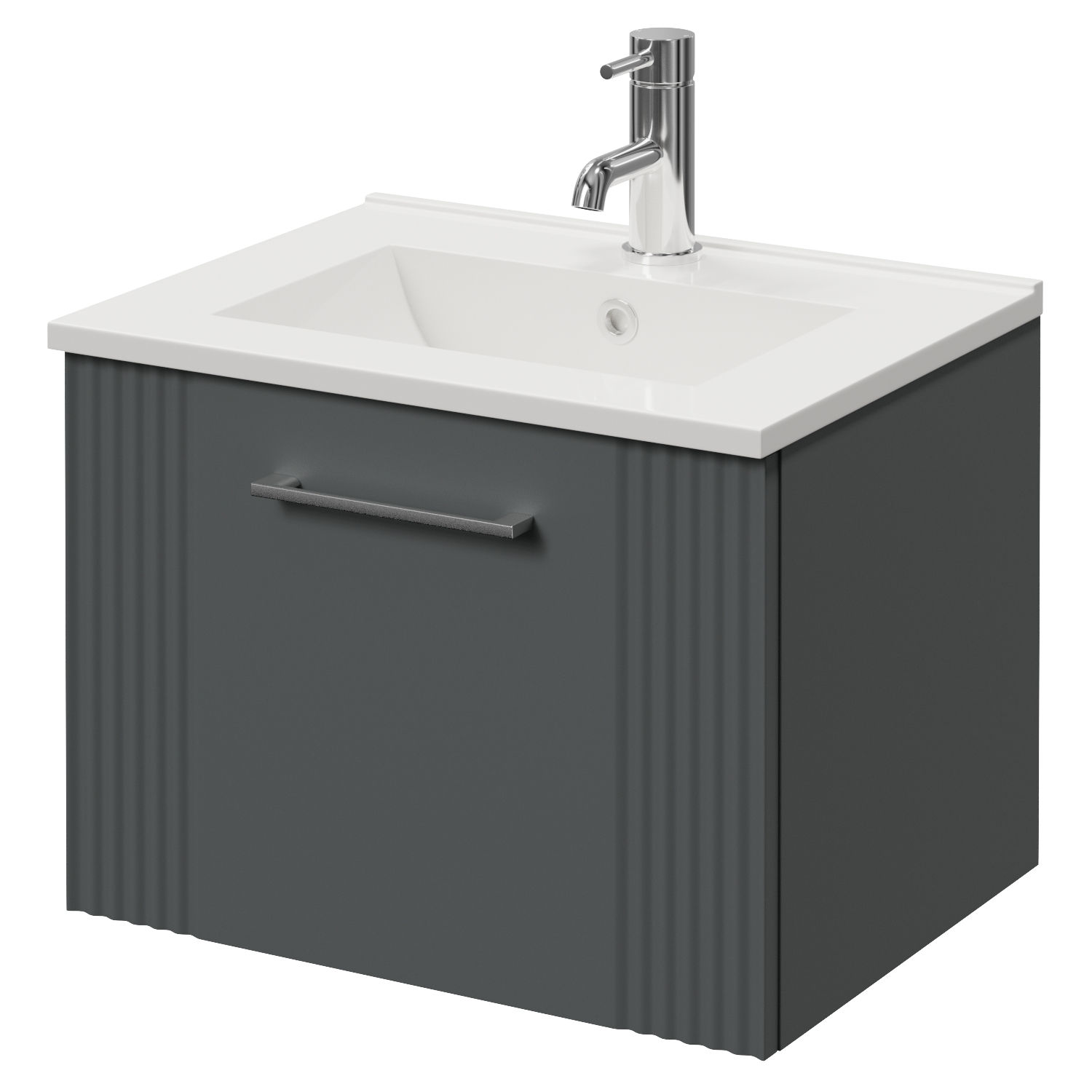 Avant Wall Mounted Single Drawer Vanity Unit with Angel Basin