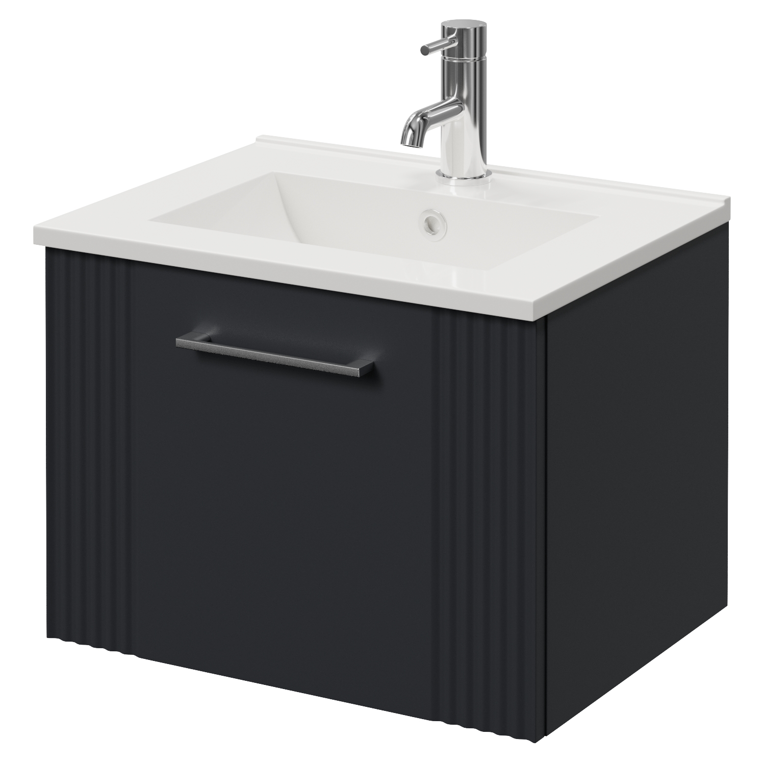 Avant Wall Mounted Single Drawer Vanity Unit with Angel Basin