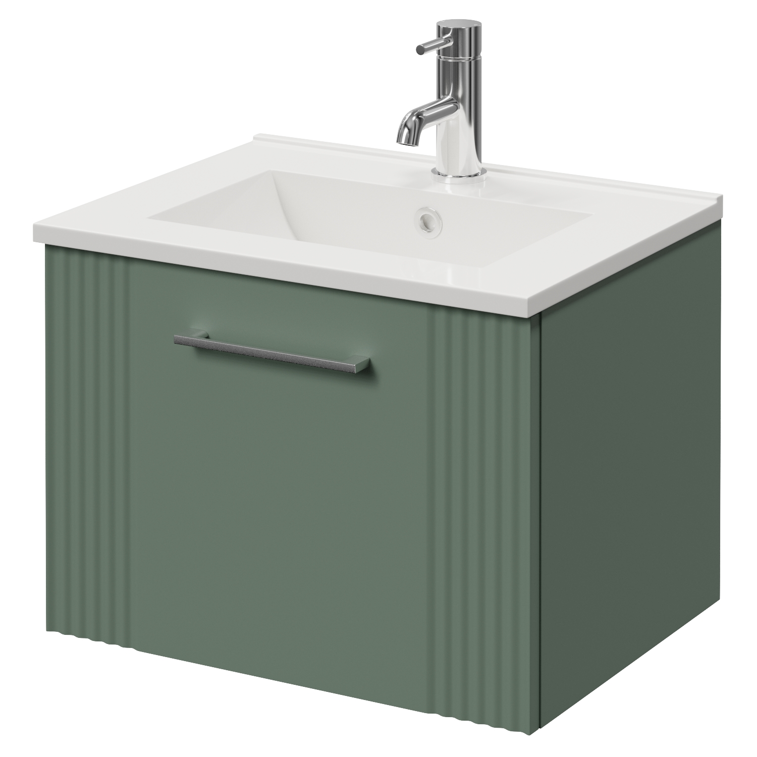 Avant Wall Mounted Single Drawer Vanity Unit with Angel Basin