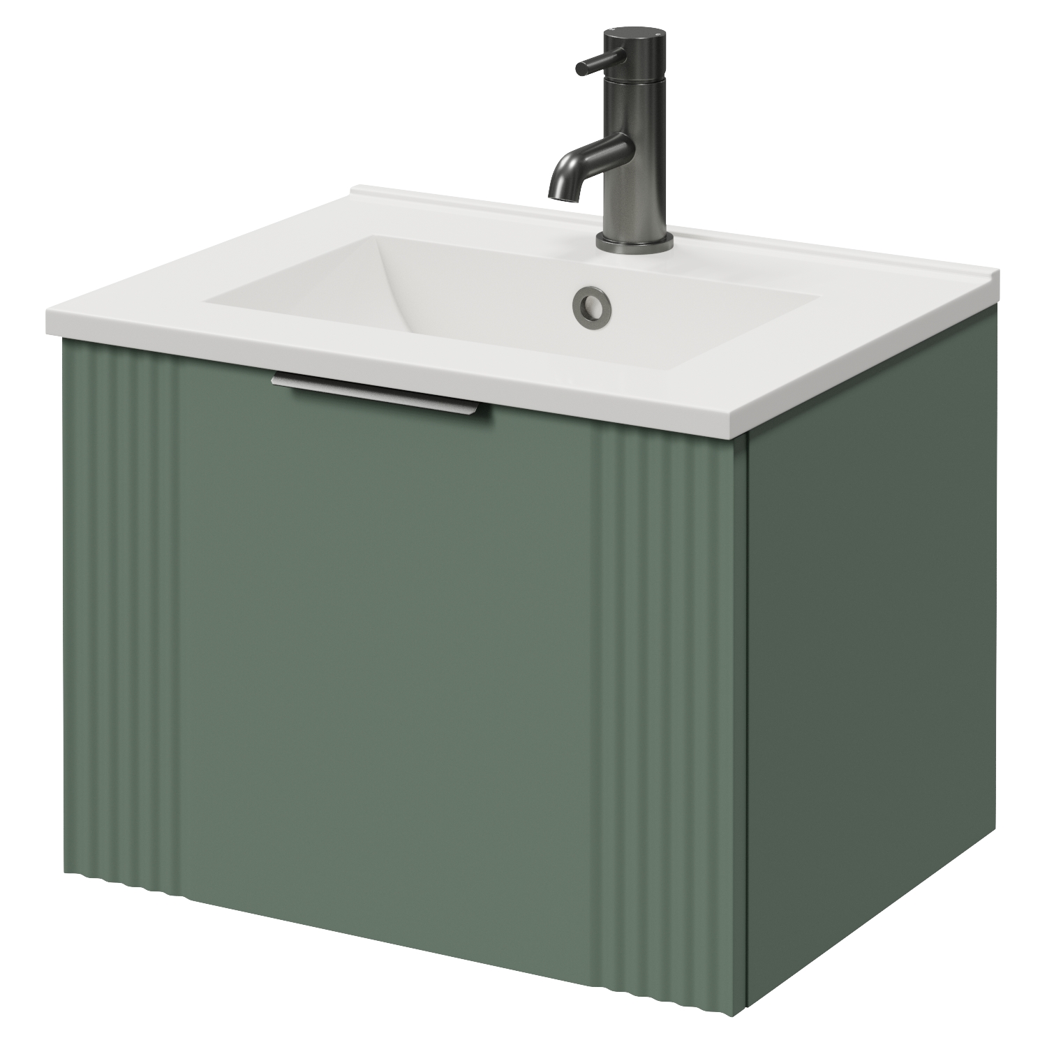 Avant Wall Mounted Single Drawer Vanity Unit with Angel Basin