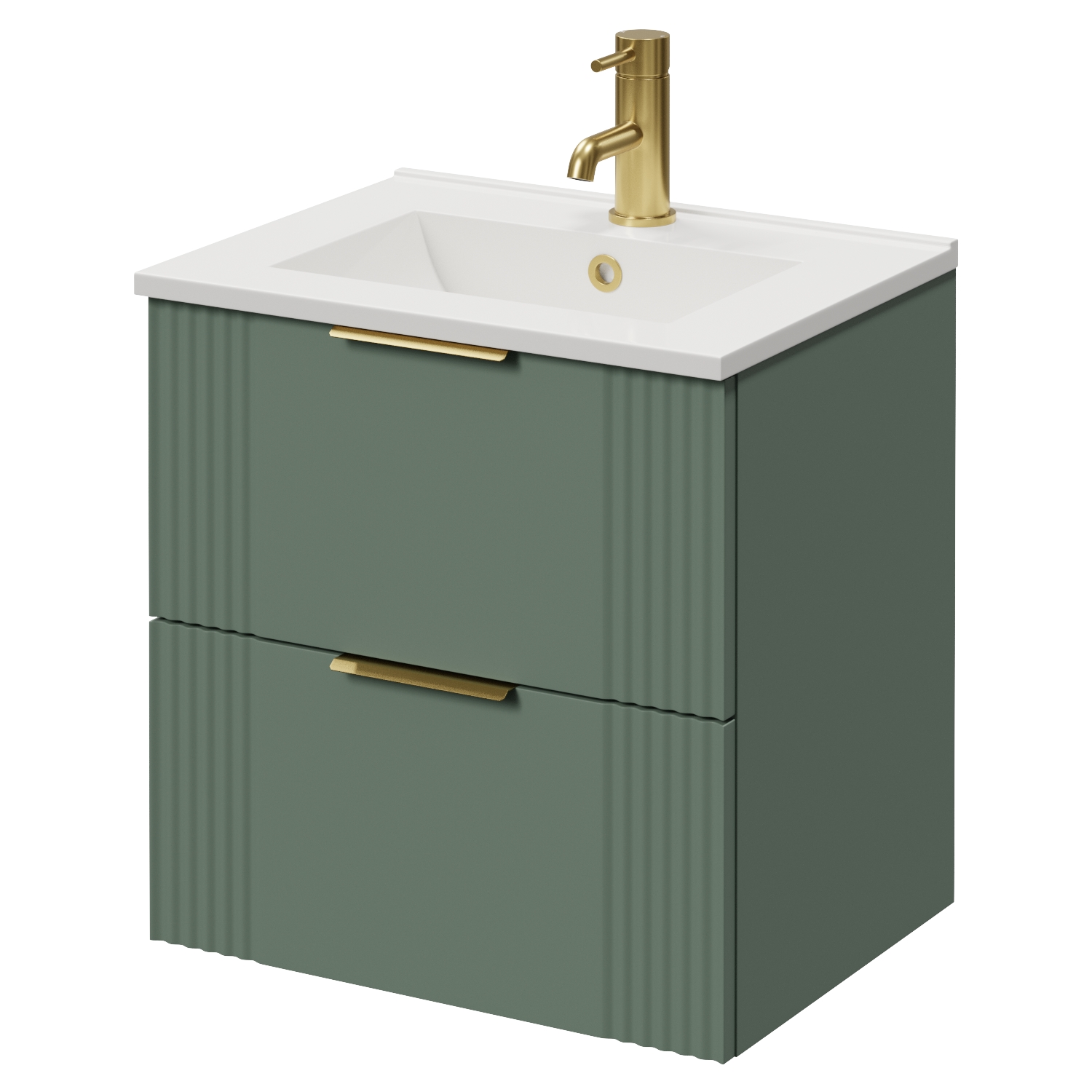 Avant Wall Mounted 2 Drawer Vanity Unit with Angel Basin