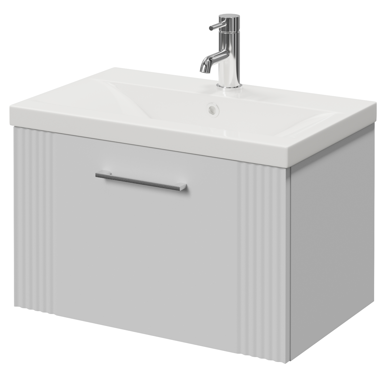 Avant Wall Mounted Single Drawer Vanity Unit with Glide Basin