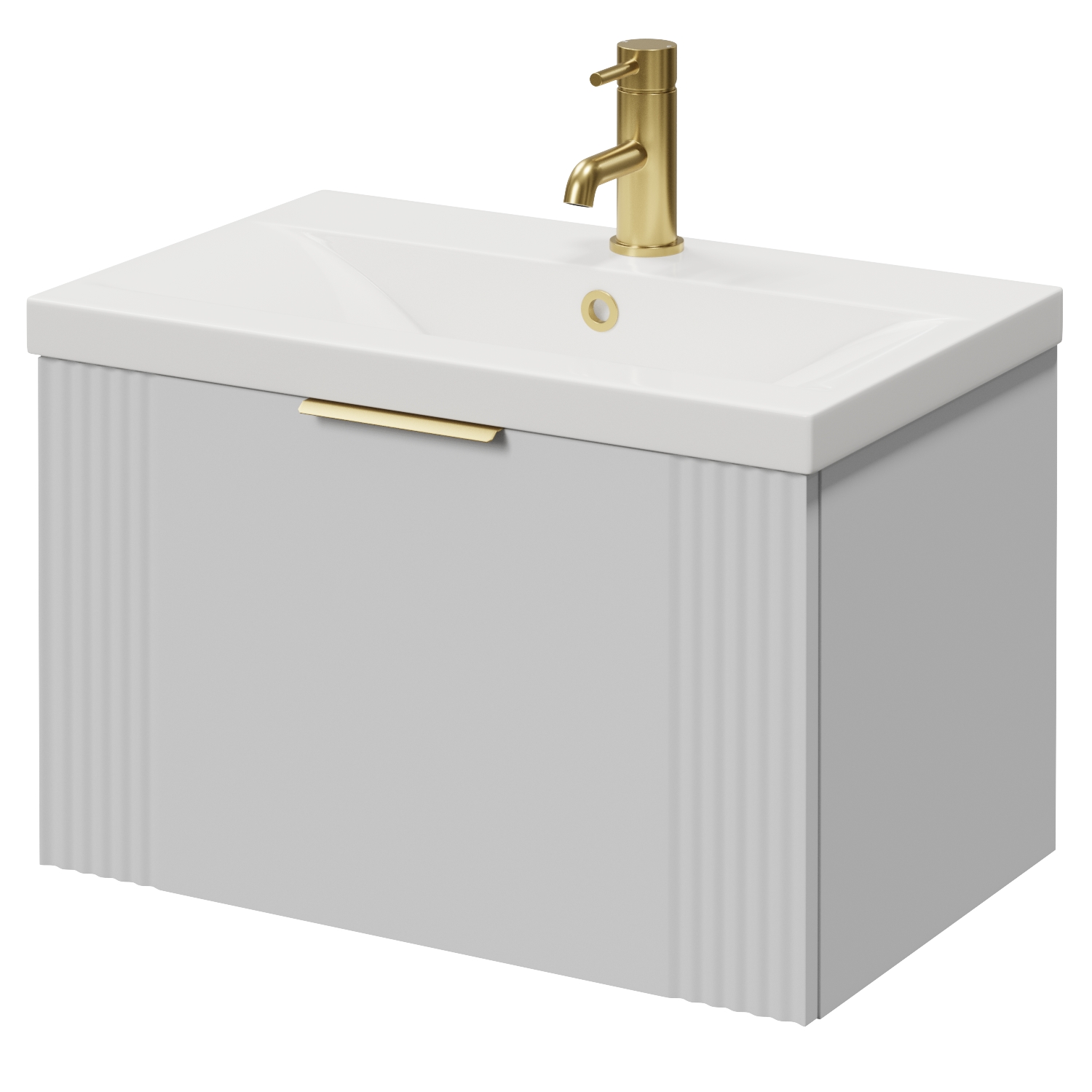 Avant Wall Mounted Single Drawer Vanity Unit with Glide Basin
