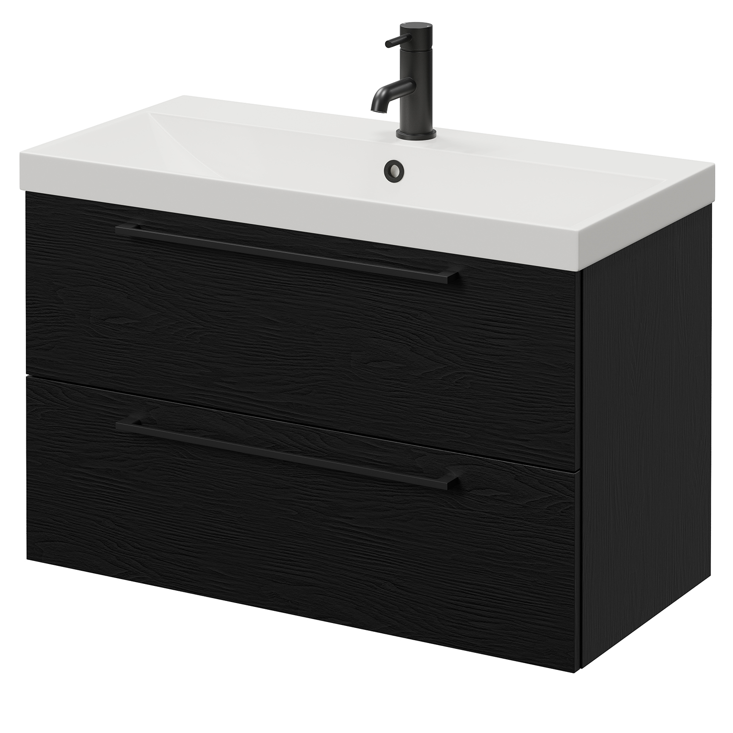 Napoli 390 Wall Mounted 2 Drawer Vanity Unit with Rimini Basin