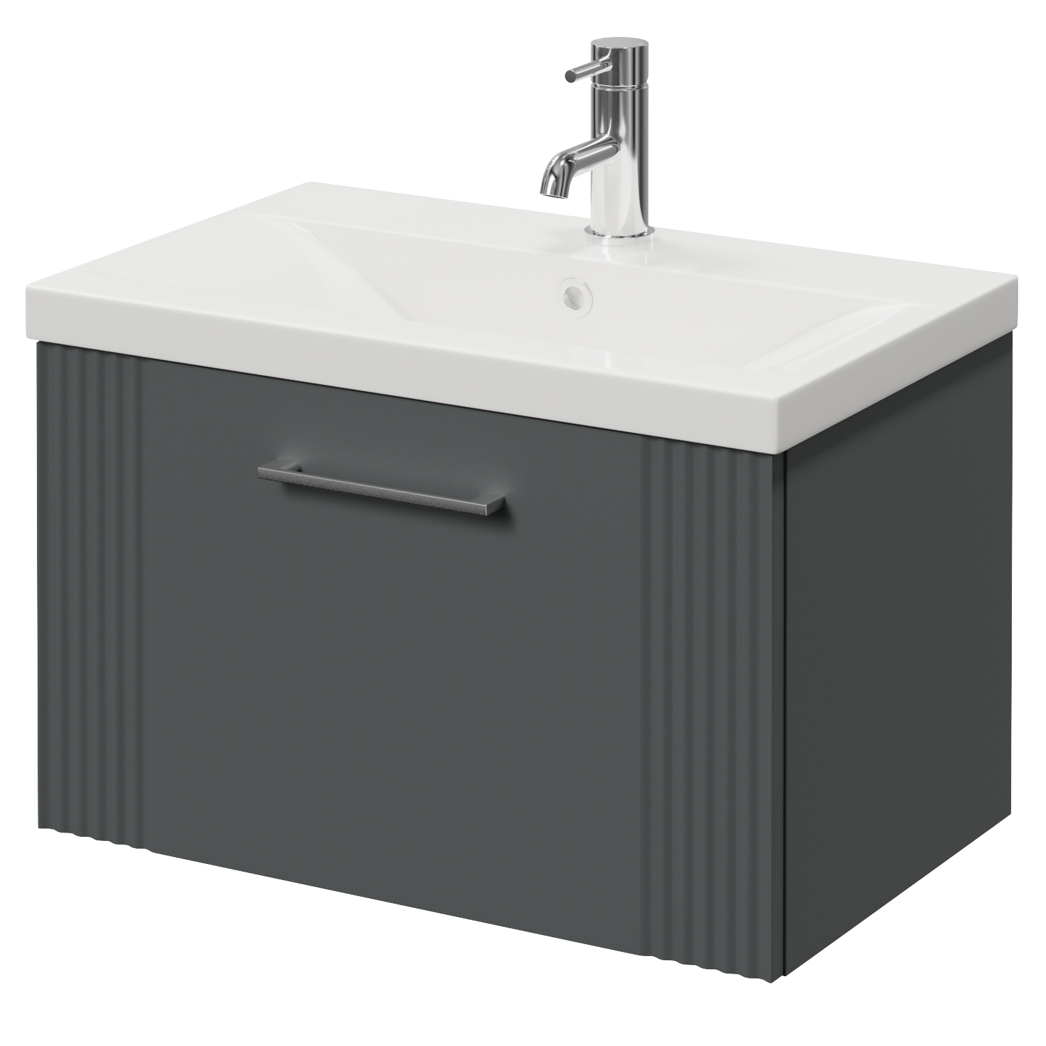 Avant Wall Mounted Single Drawer Vanity Unit with Glide Basin