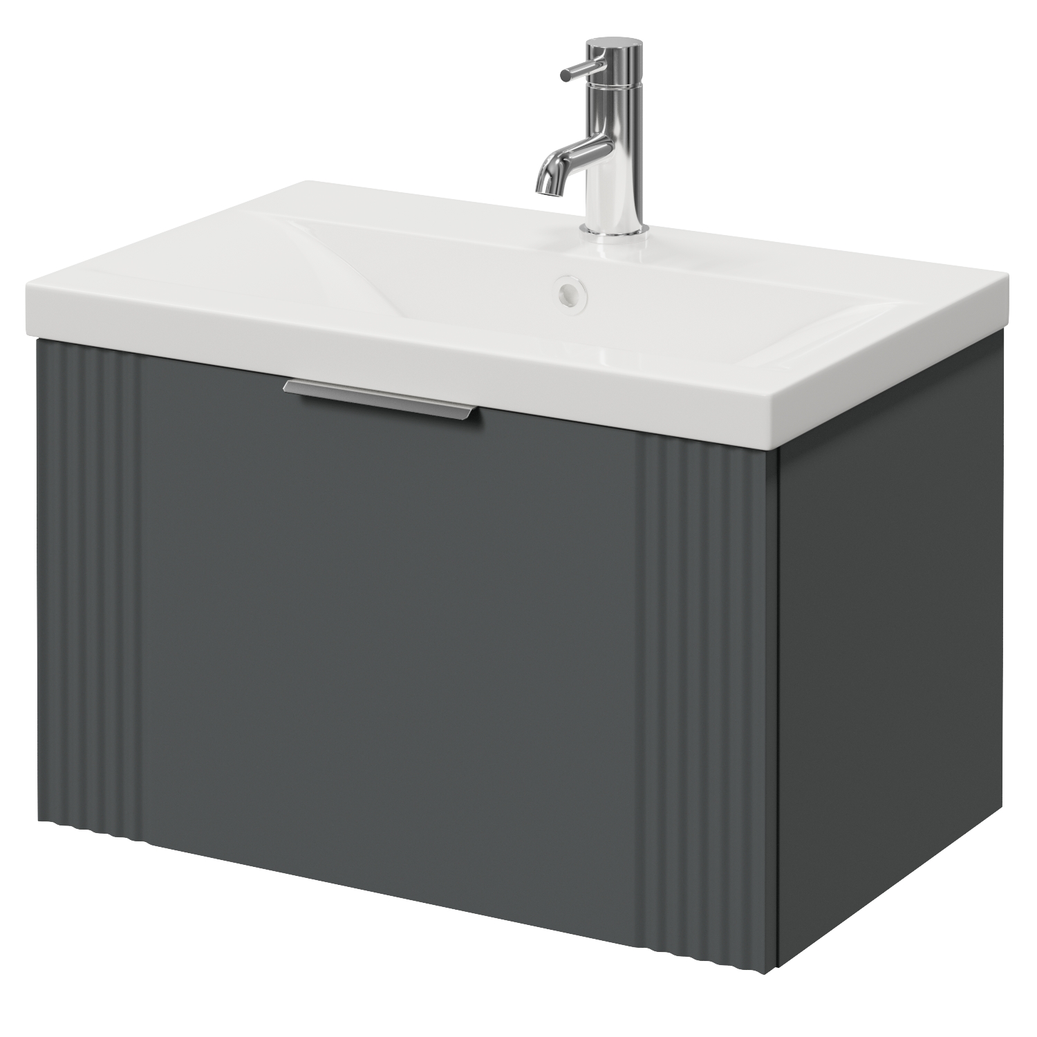 Avant Wall Mounted Single Drawer Vanity Unit with Glide Basin