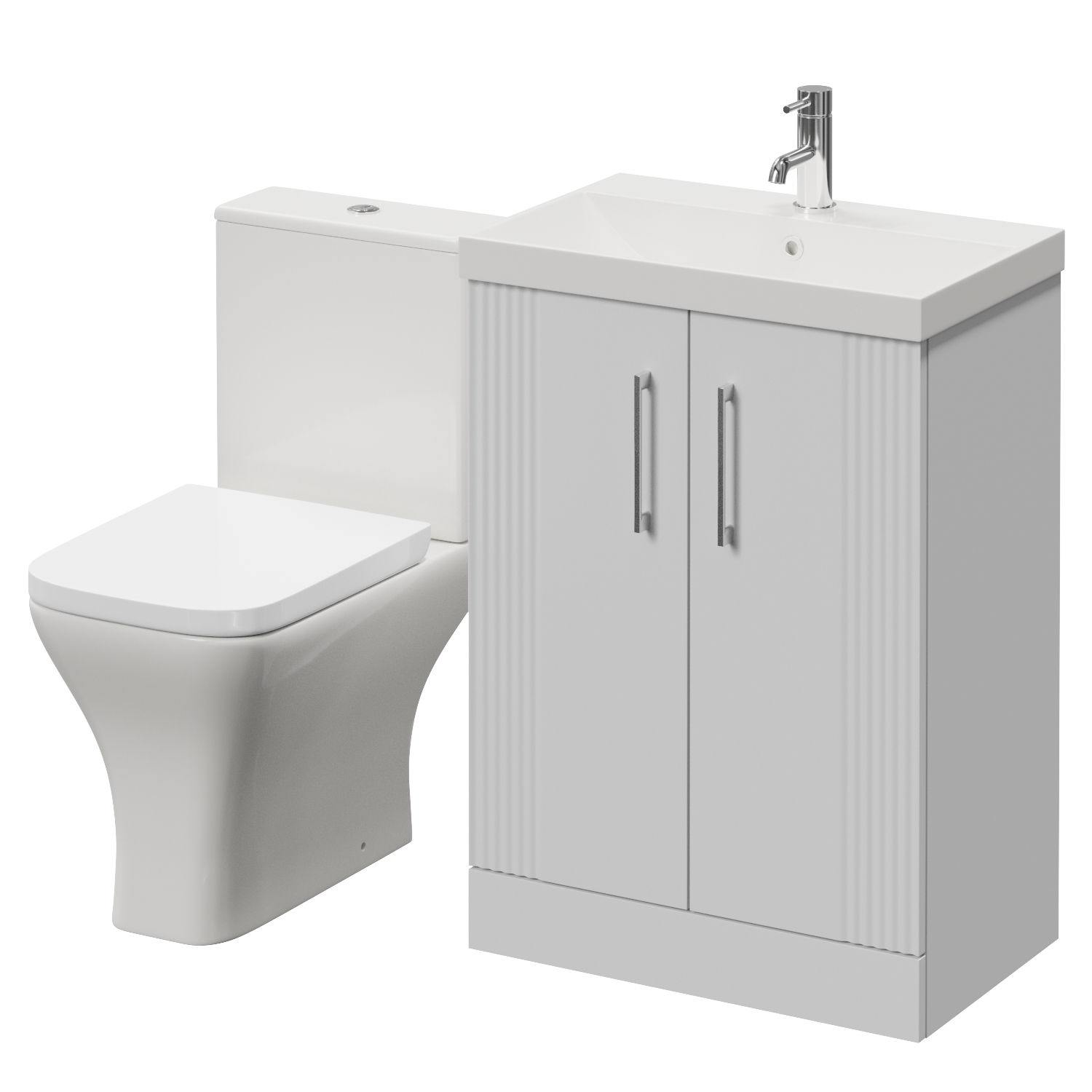 Avant 2 Door Vanity Unit and Kingston Toilet Suite with Rimini Basin