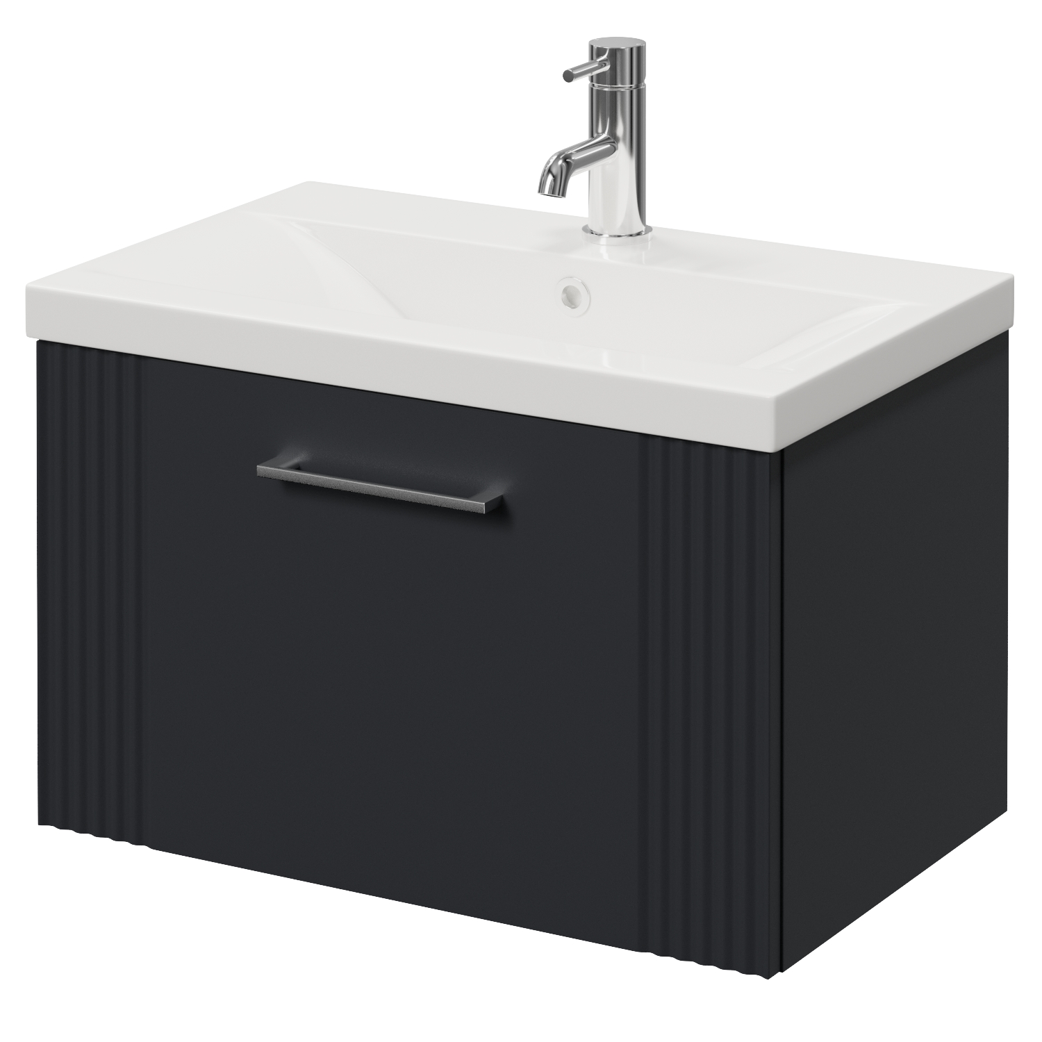 Avant Wall Mounted Single Drawer Vanity Unit with Glide Basin