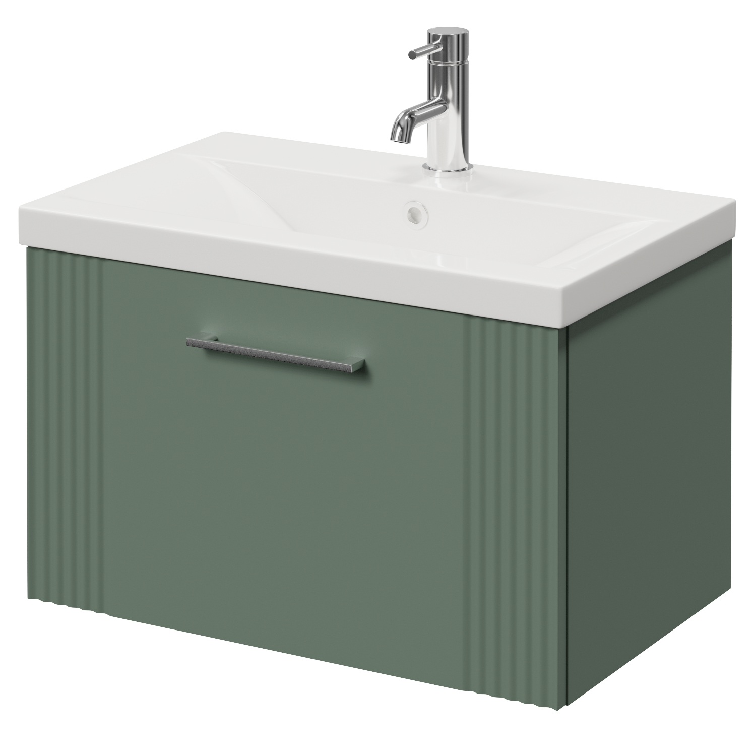 Avant Wall Mounted Single Drawer Vanity Unit with Glide Basin