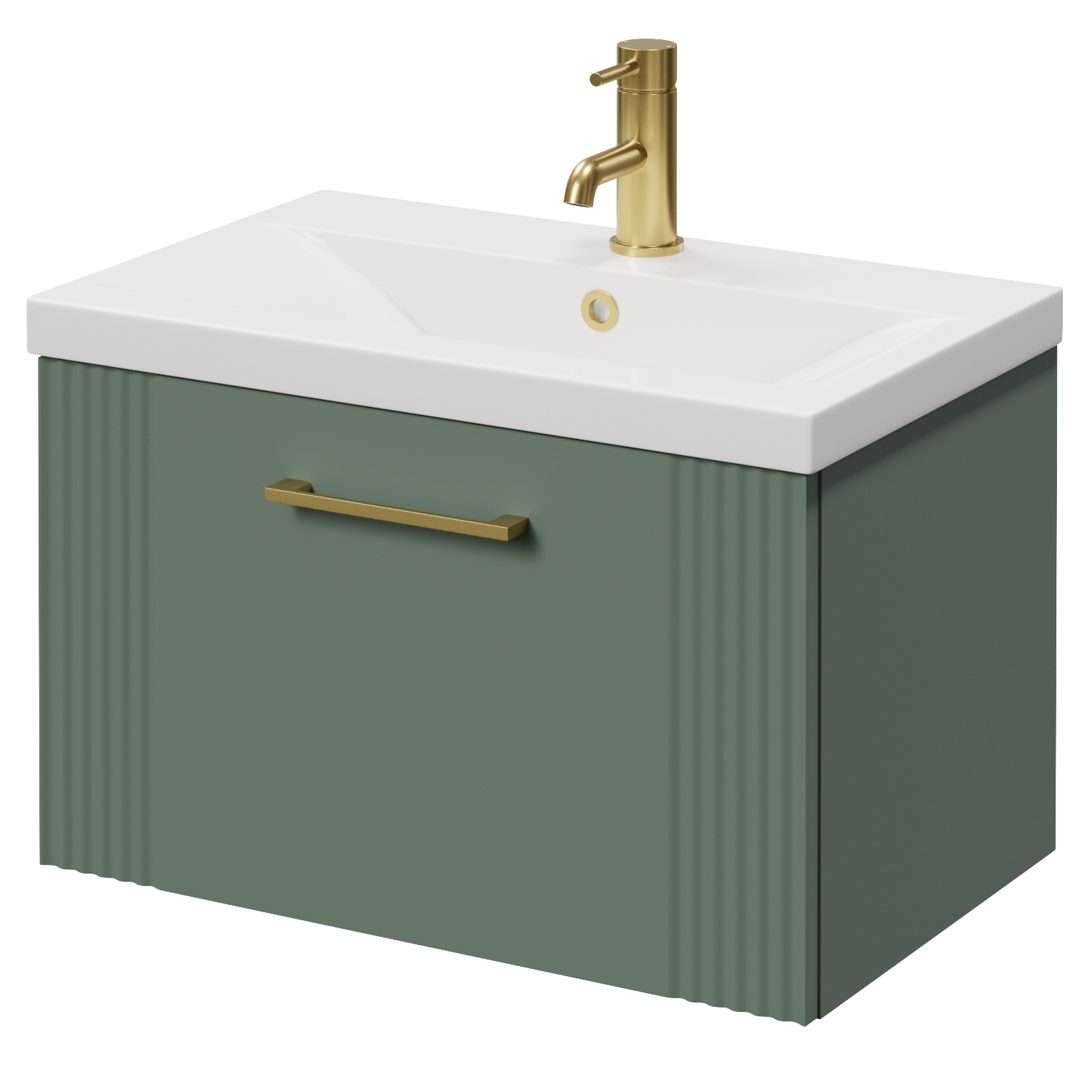 Avant Wall Mounted Single Drawer Vanity Unit with Glide Basin