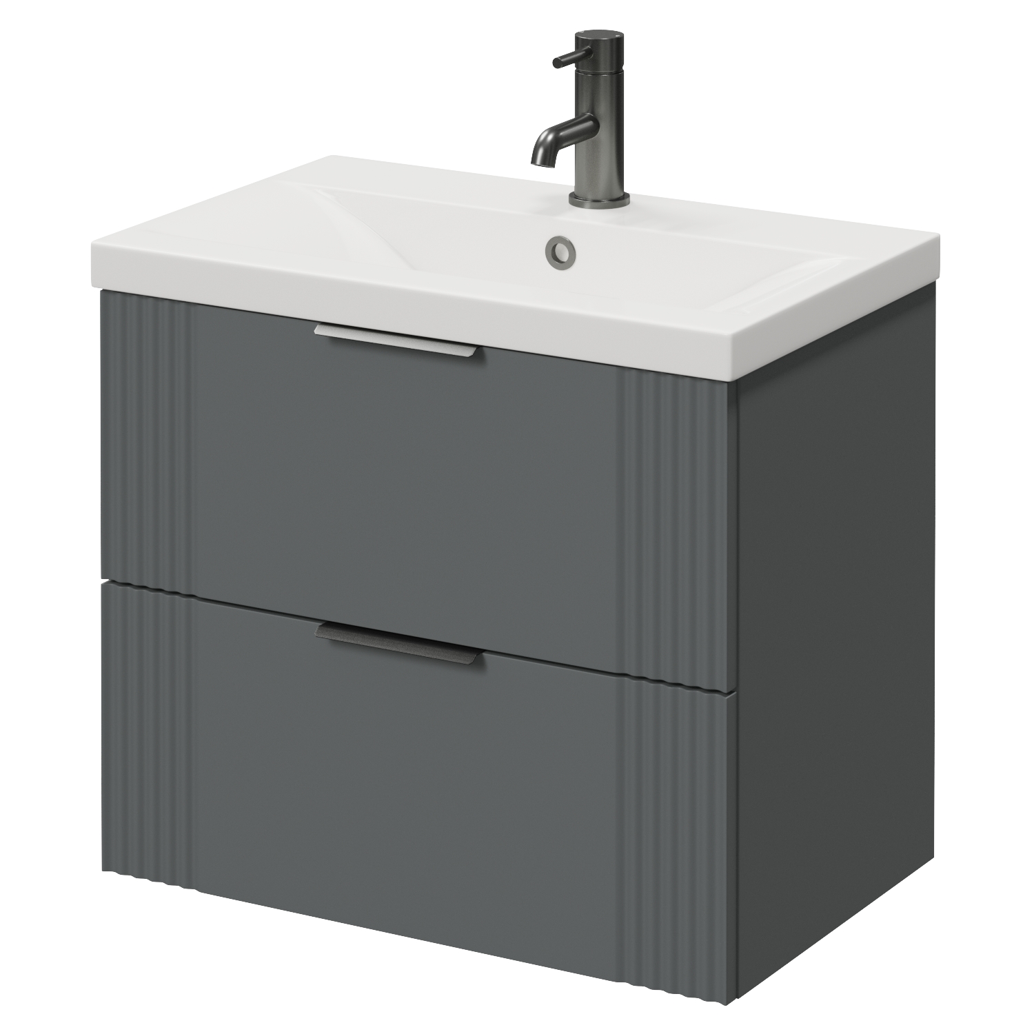 Avant Wall Mounted 2 Drawer Vanity Unit with Glide Basin