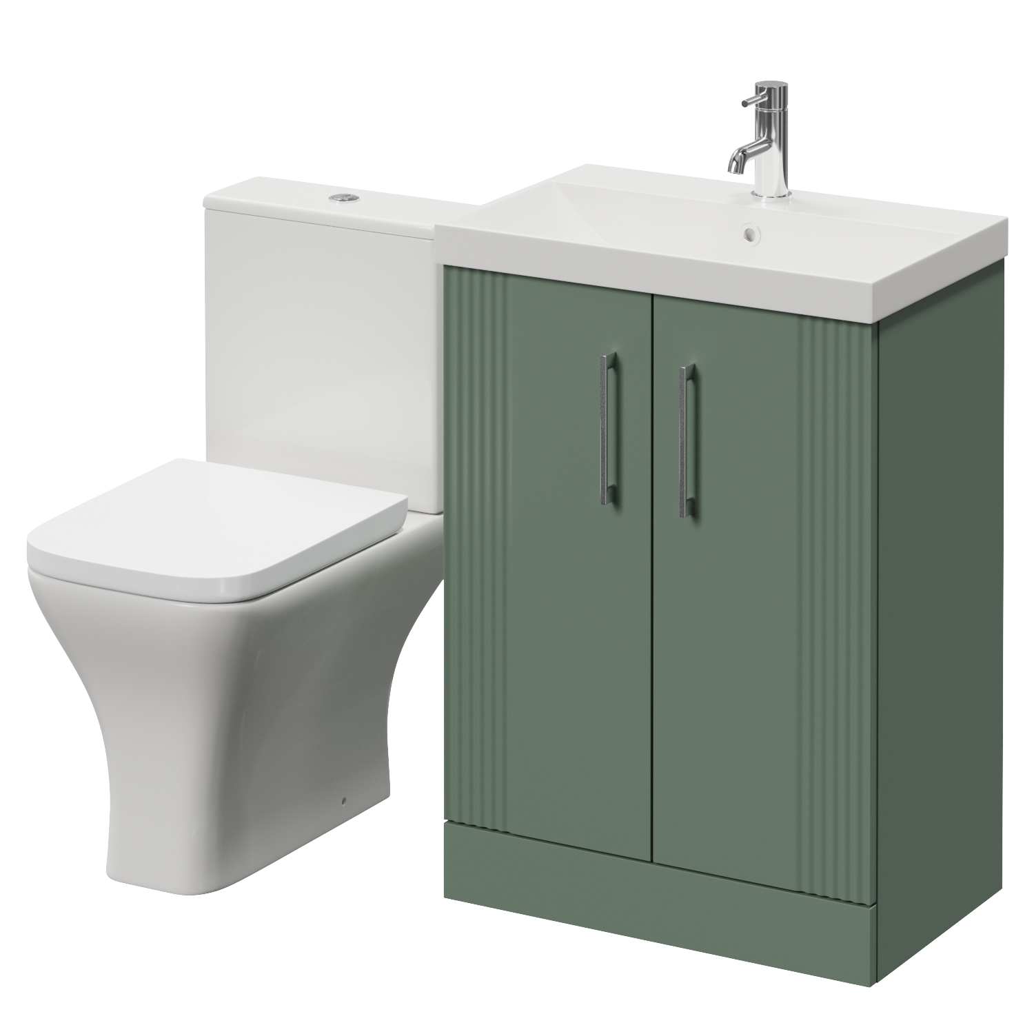Avant 2 Door Vanity Unit and Kingston Toilet Suite with Rimini Basin