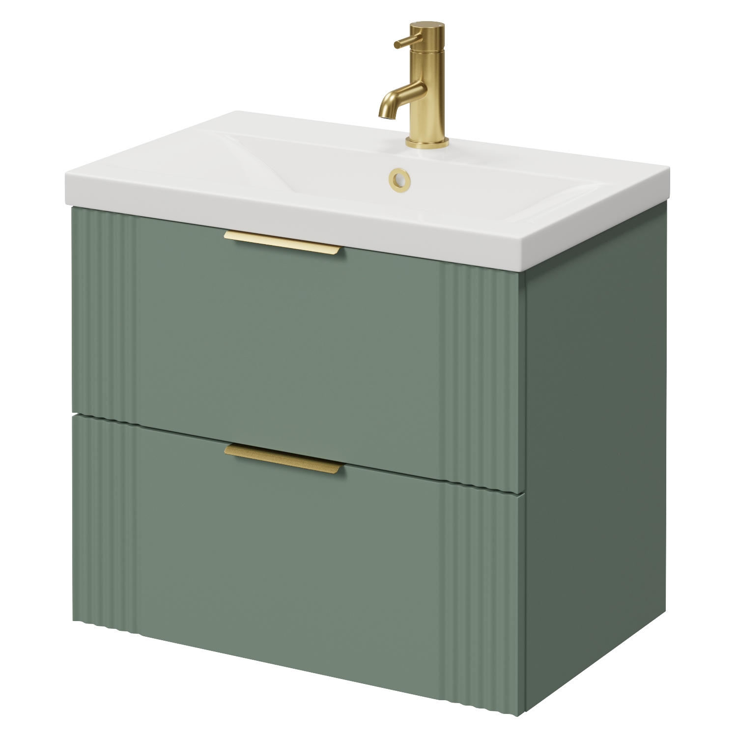 Avant Wall Mounted 2 Drawer Vanity Unit with Glide Basin