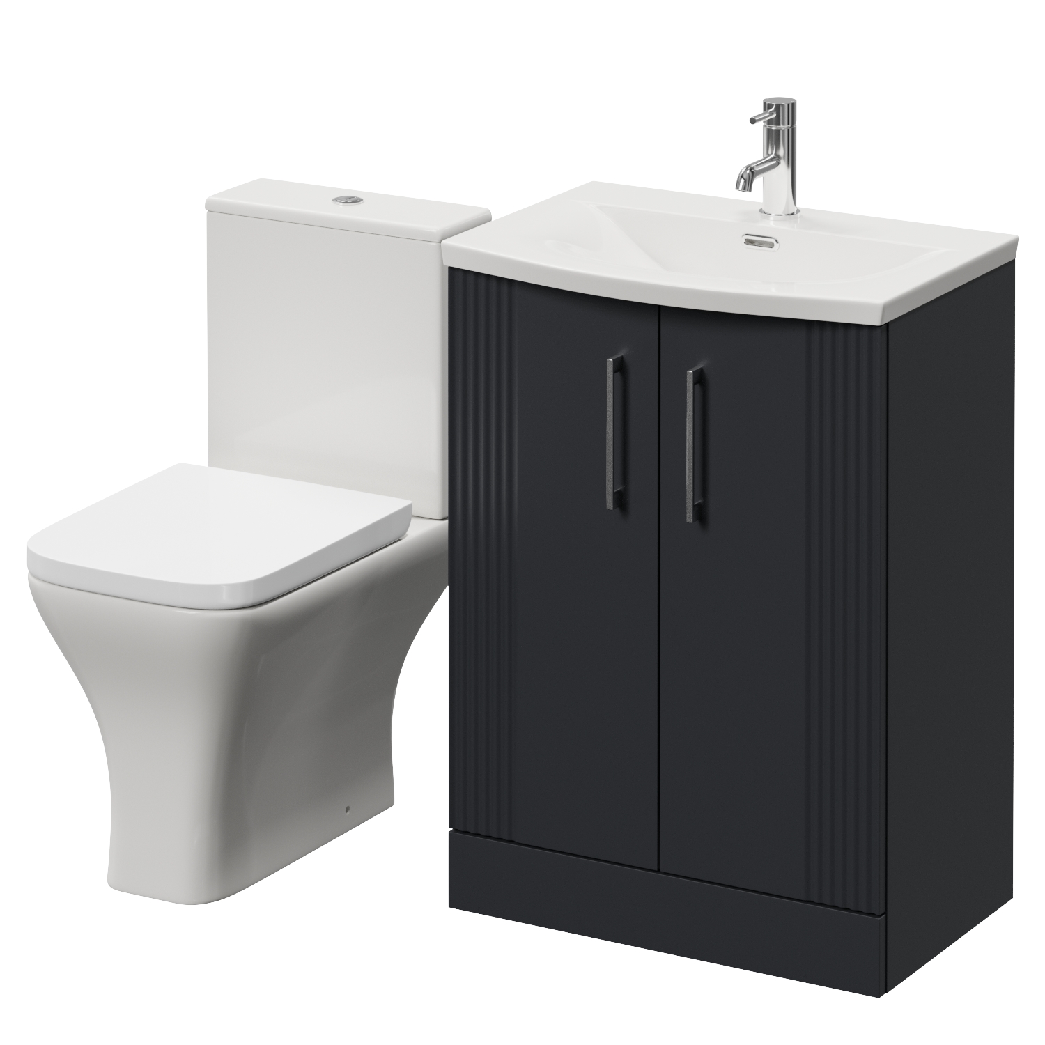 Avant 2 Door Vanity Unit and Kingston Toilet Suite with Arc Basin