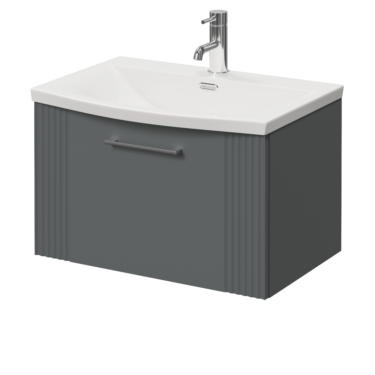 Avant Wall Mounted Single Drawer Vanity Unit with Arc Basin