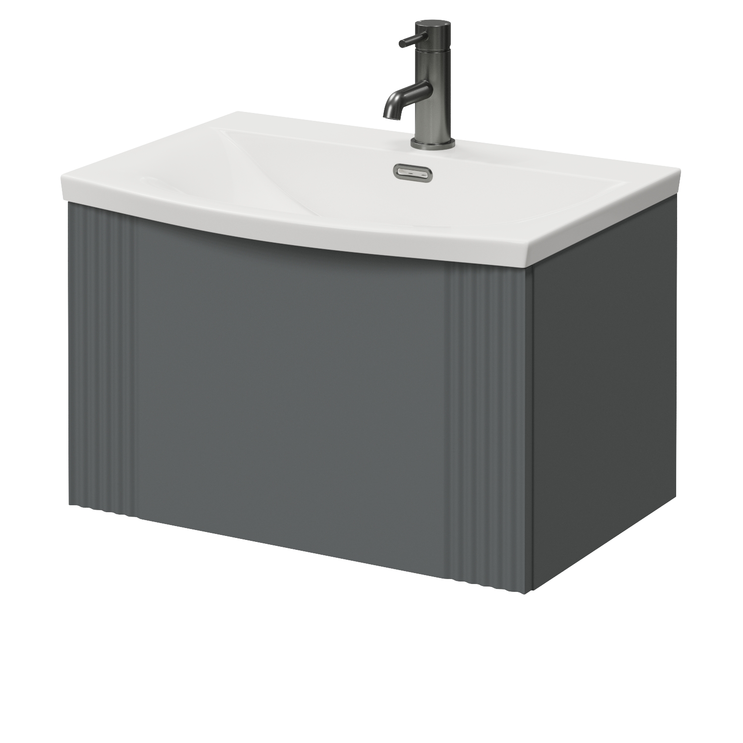Avant Wall Mounted Single Drawer Vanity Unit with Arc Basin