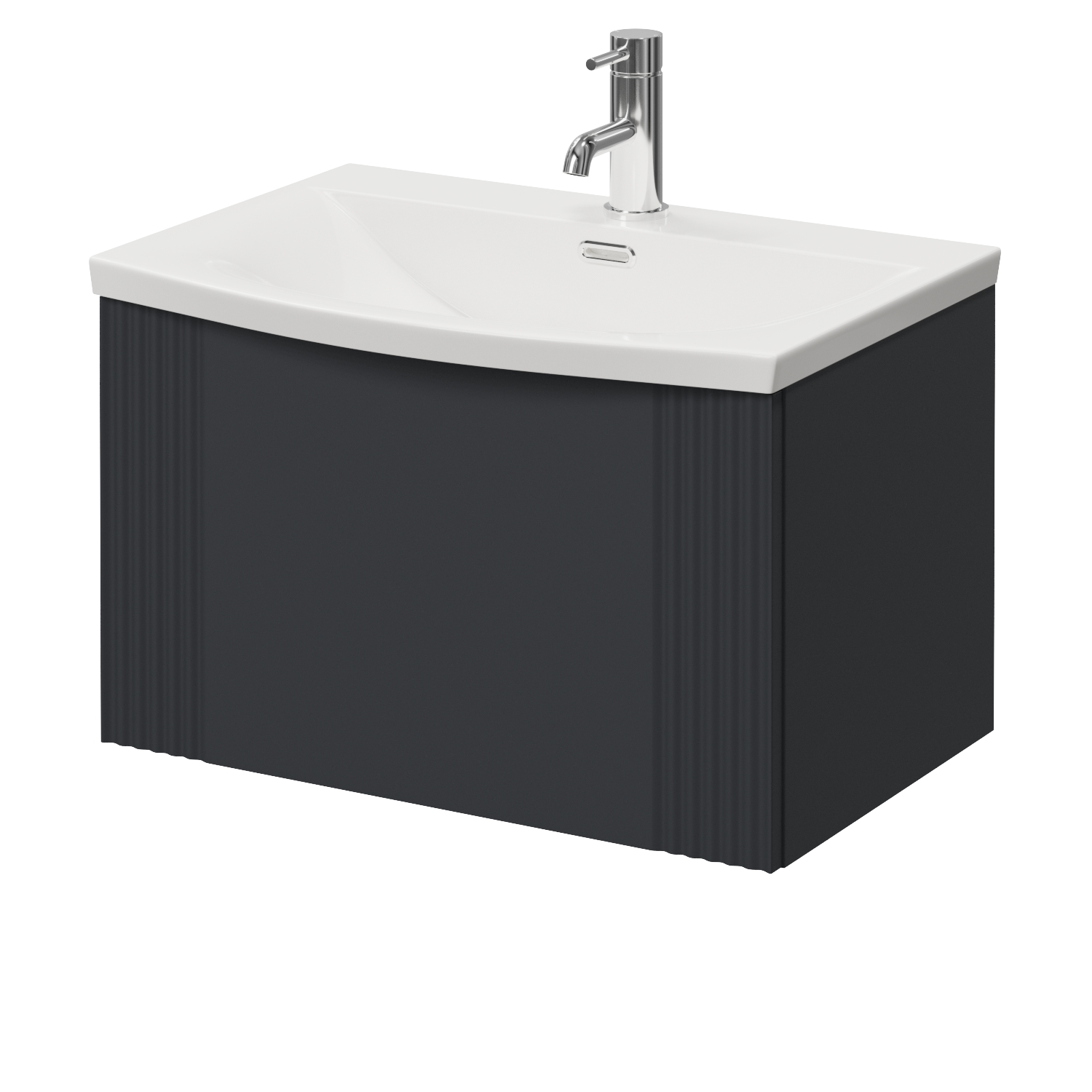 Avant Wall Mounted Single Drawer Vanity Unit with Arc Basin
