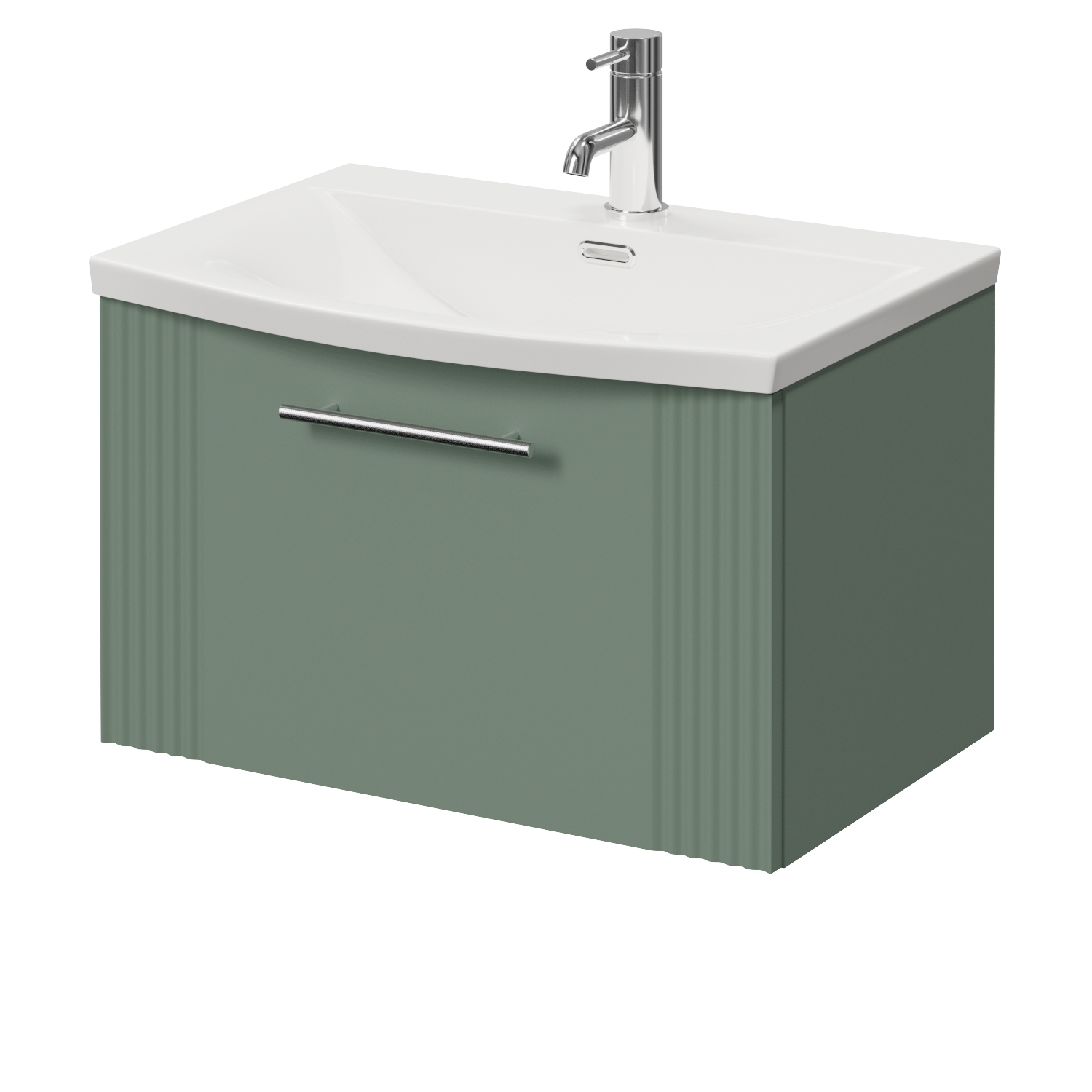 Avant Wall Mounted Single Drawer Vanity Unit with Arc Basin