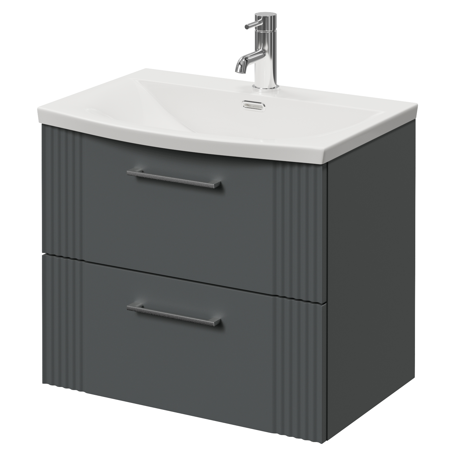 Avant Wall Mounted 2 Drawer Vanity Unit with Arc Basin