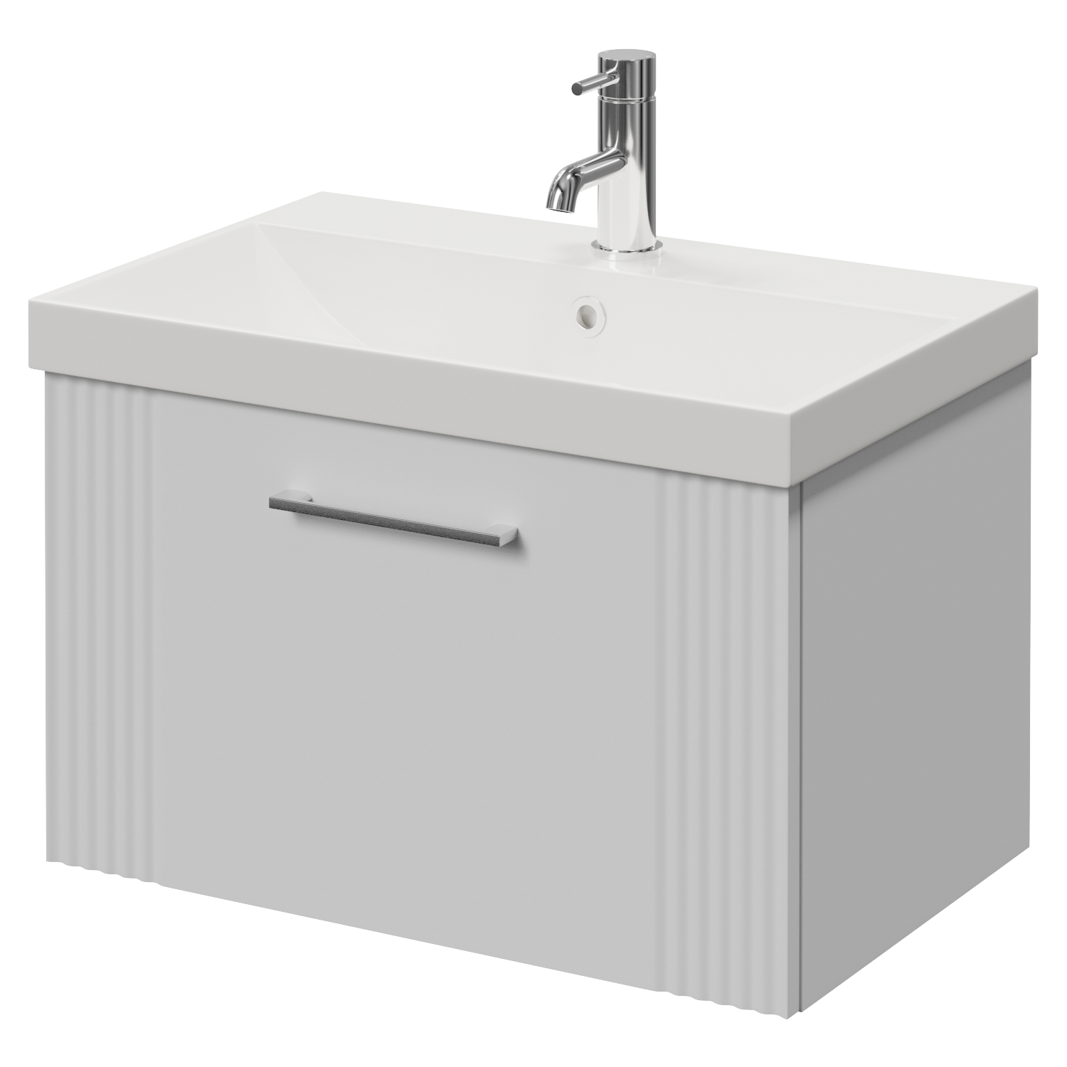 Avant Wall Mounted Single Drawer Vanity Unit with Rimini Basin