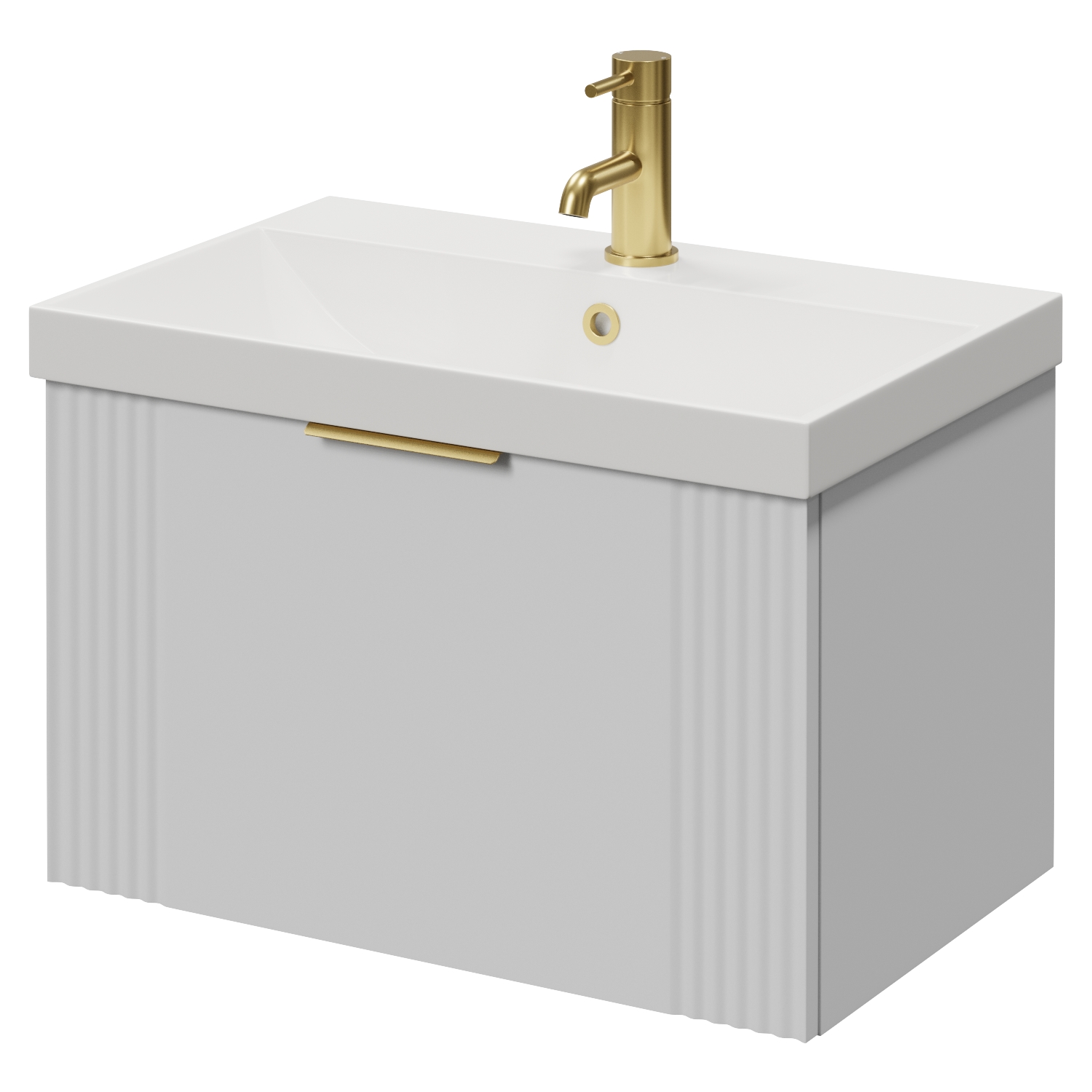 Avant Wall Mounted Single Drawer Vanity Unit with Rimini Basin
