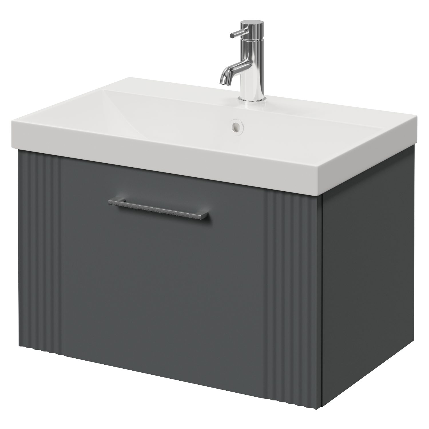 Avant Wall Mounted Single Drawer Vanity Unit with Rimini Basin
