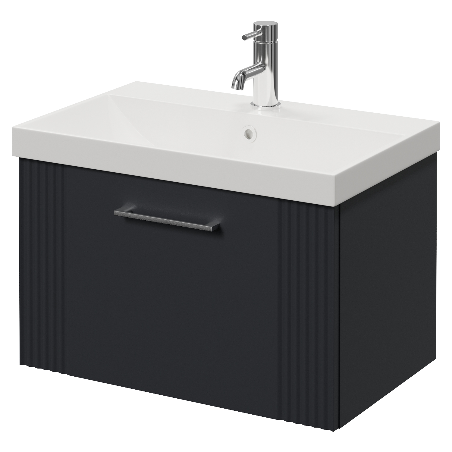 Avant Wall Mounted Single Drawer Vanity Unit with Rimini Basin