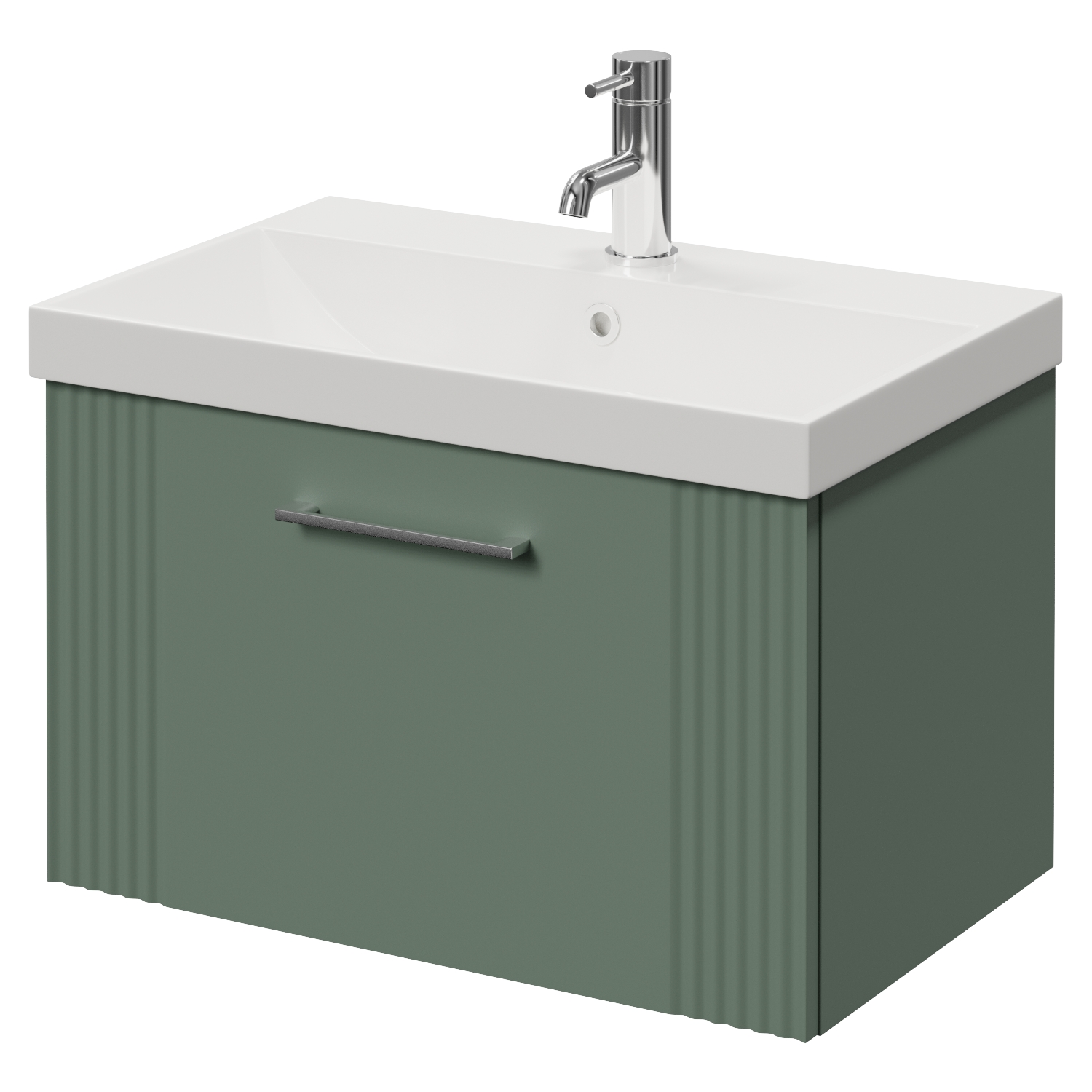 Avant Wall Mounted Single Drawer Vanity Unit with Rimini Basin