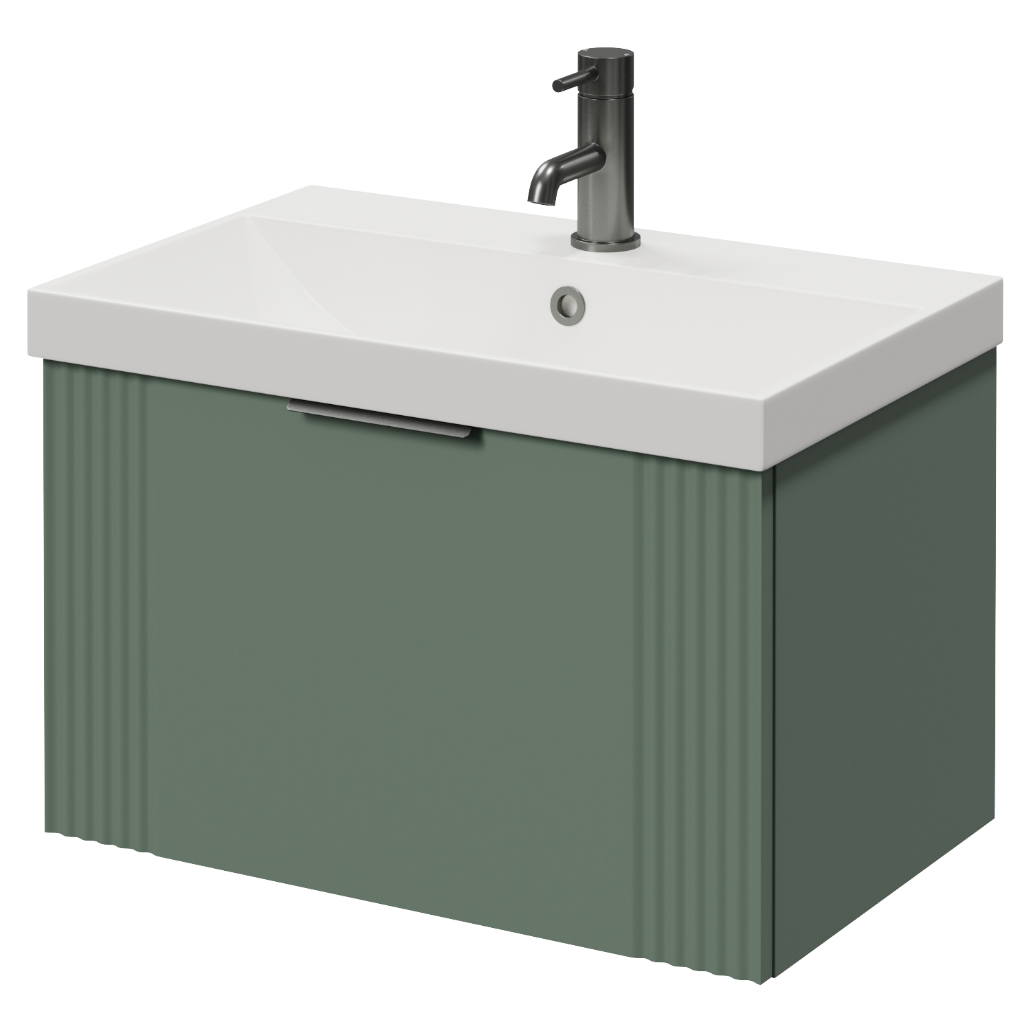 Avant Wall Mounted Single Drawer Vanity Unit with Rimini Basin