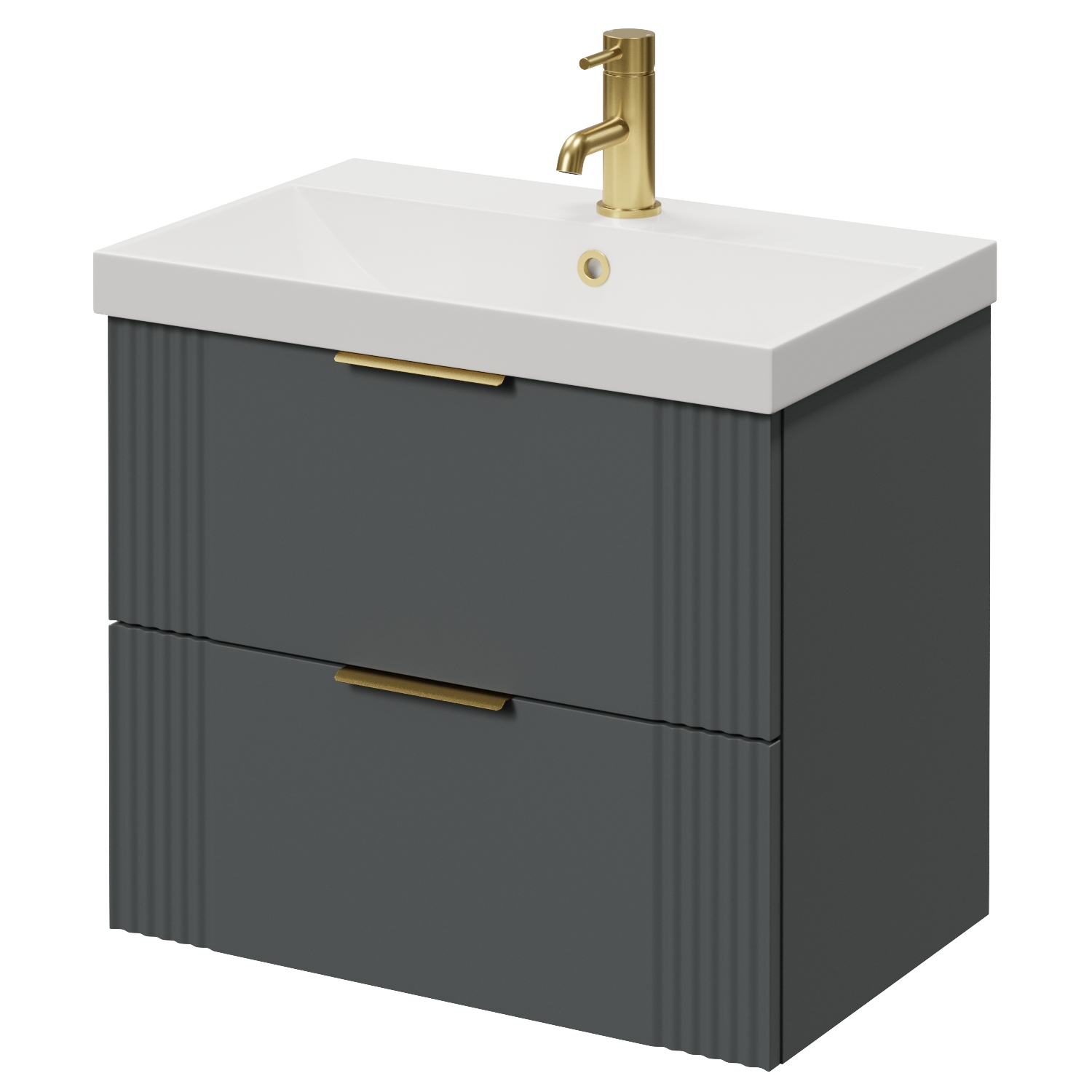 Avant Wall Mounted 2 Drawer Vanity Unit with Rimini Basin