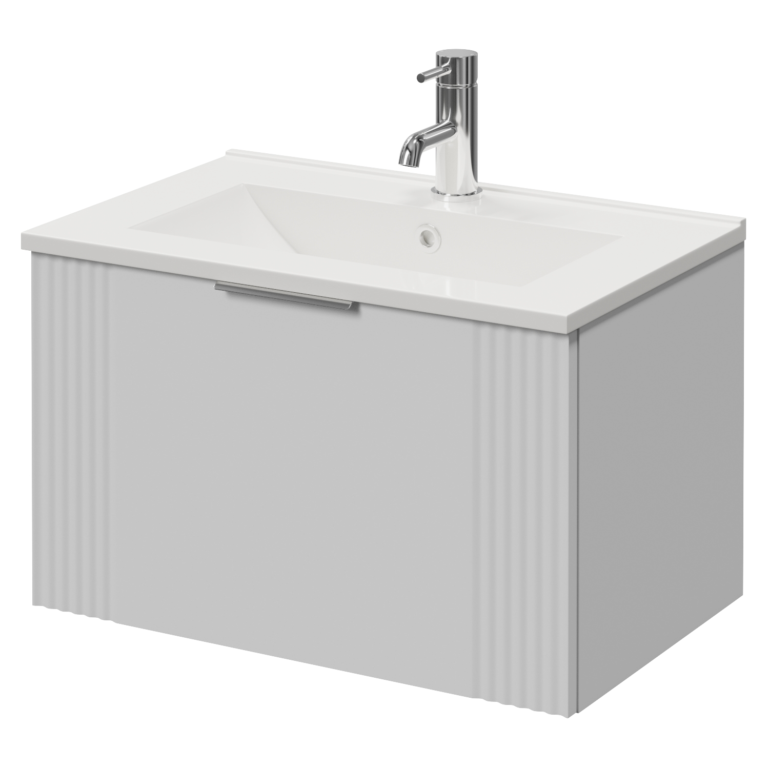 Avant Wall Mounted Single Drawer Vanity Unit with Angel Basin