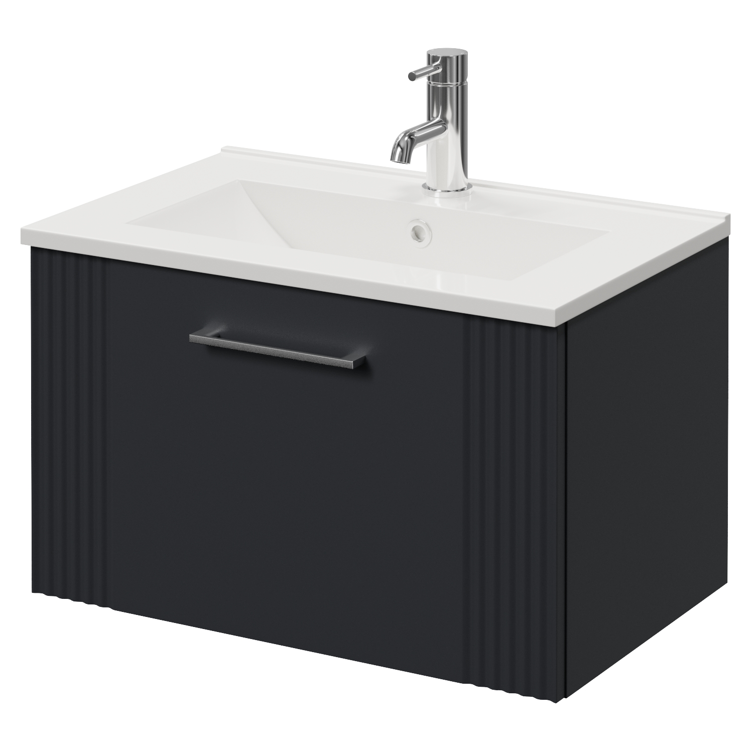 Avant Wall Mounted Single Drawer Vanity Unit with Angel Basin