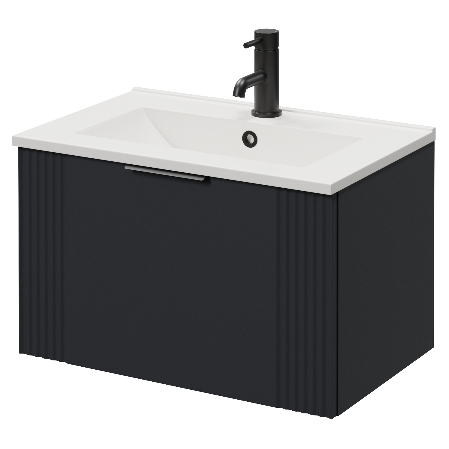 Avant Wall Mounted Single Drawer Vanity Unit with Angel Basin