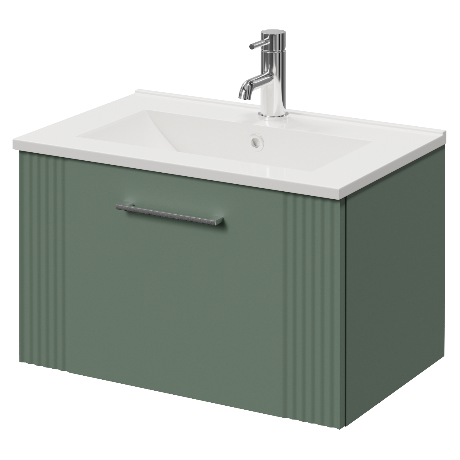 Avant Wall Mounted Single Drawer Vanity Unit with Angel Basin