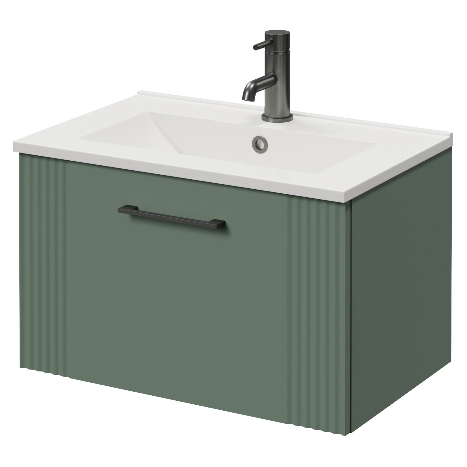 Avant Wall Mounted Single Drawer Vanity Unit with Angel Basin
