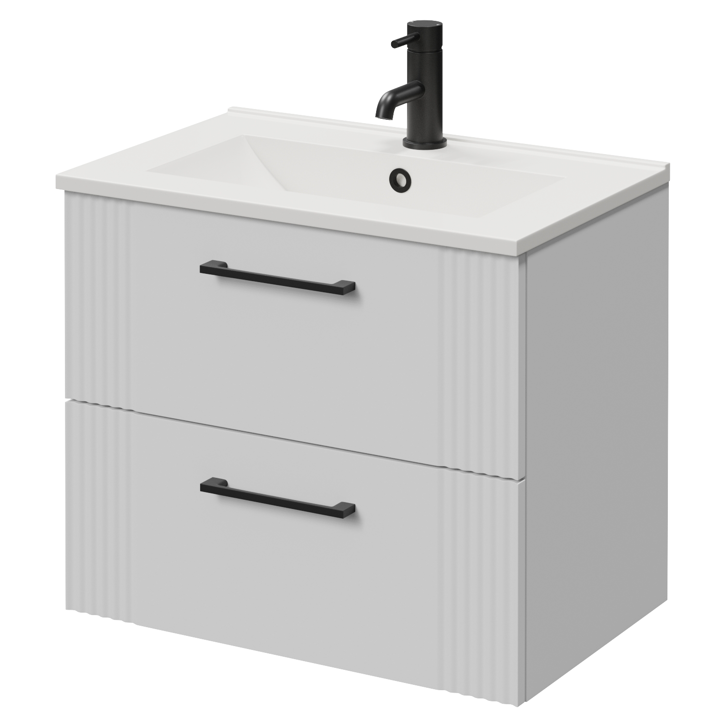 Avant Wall Mounted 2 Drawer Vanity Unit with Angel Basin