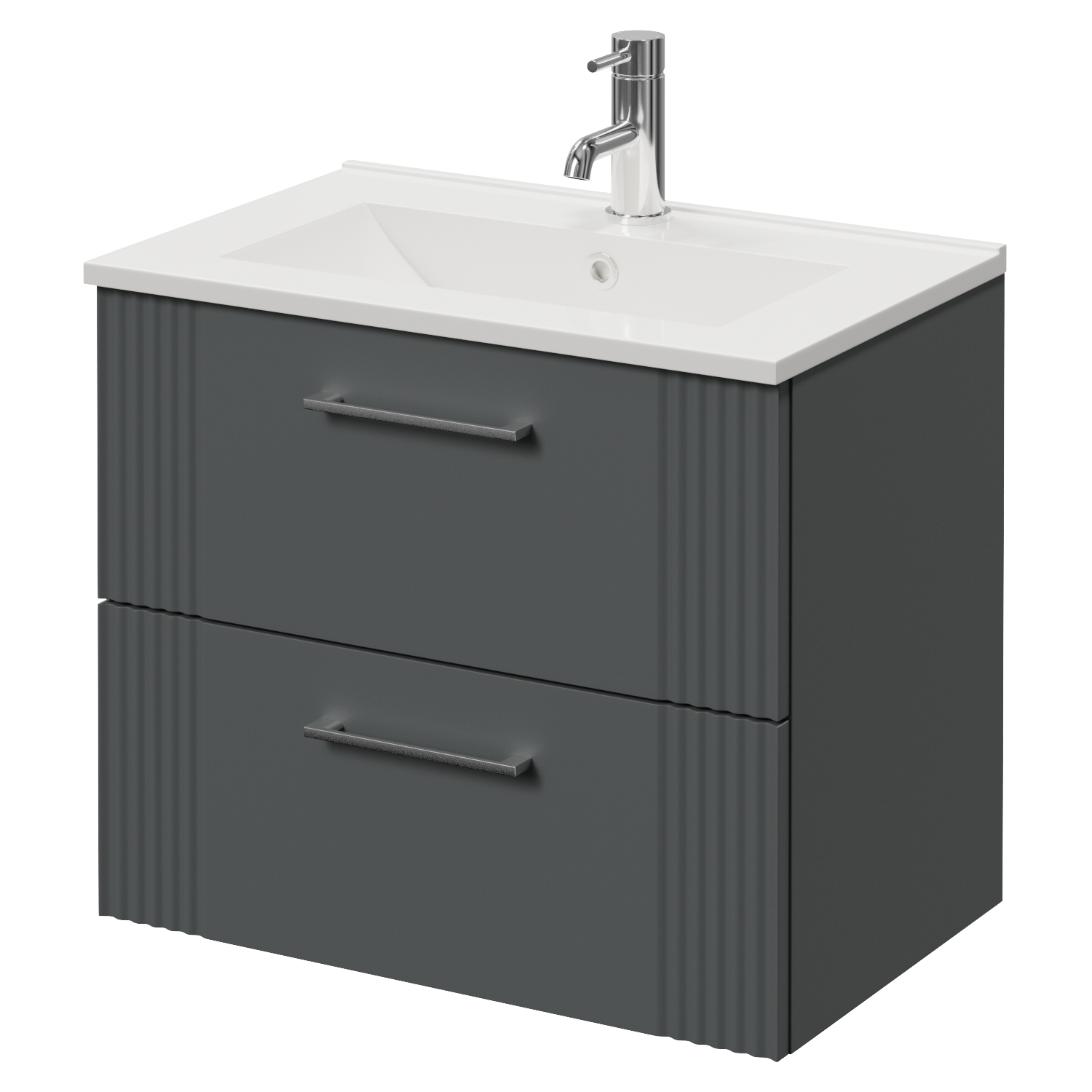Avant Wall Mounted 2 Drawer Vanity Unit with Angel Basin