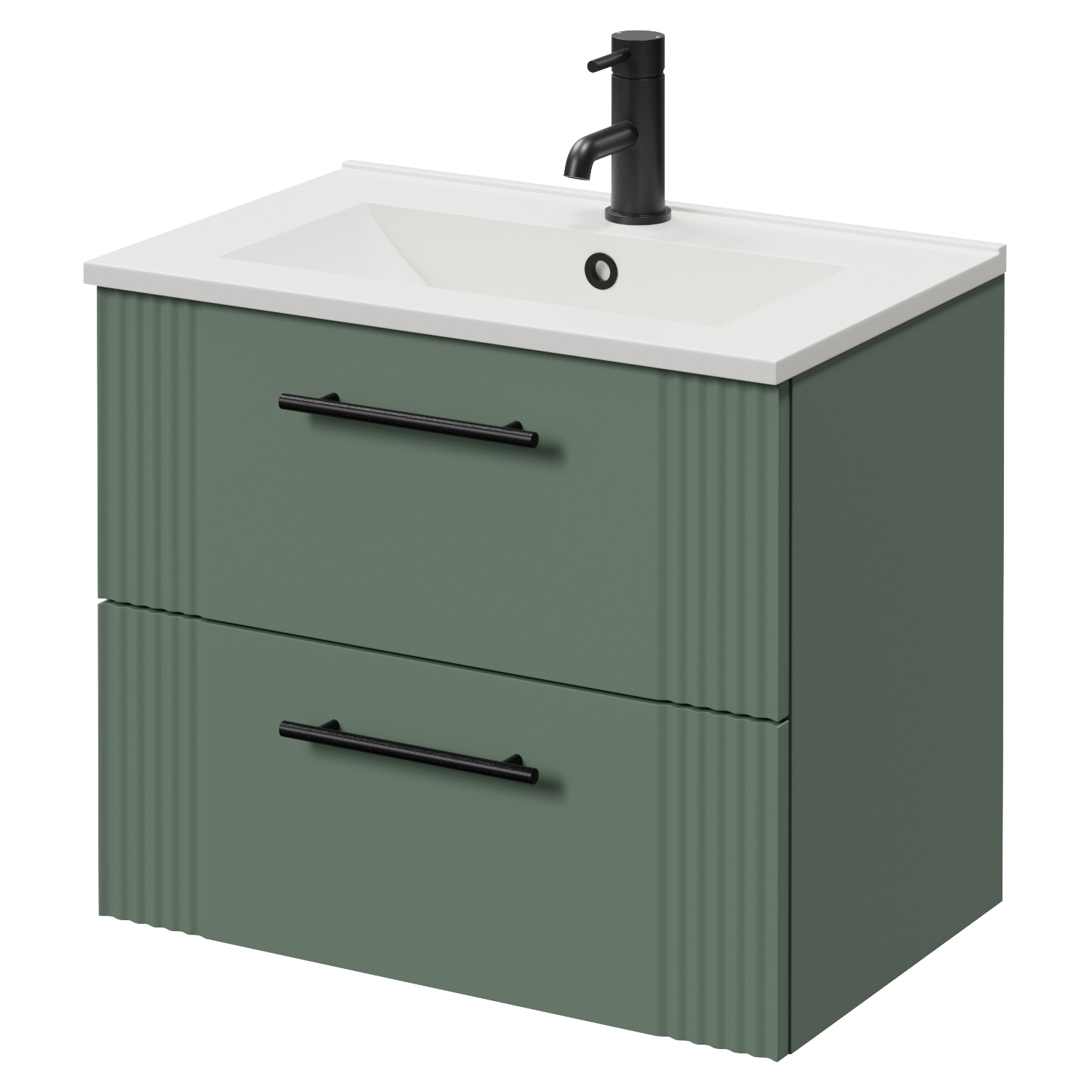 Avant Wall Mounted 2 Drawer Vanity Unit with Angel Basin