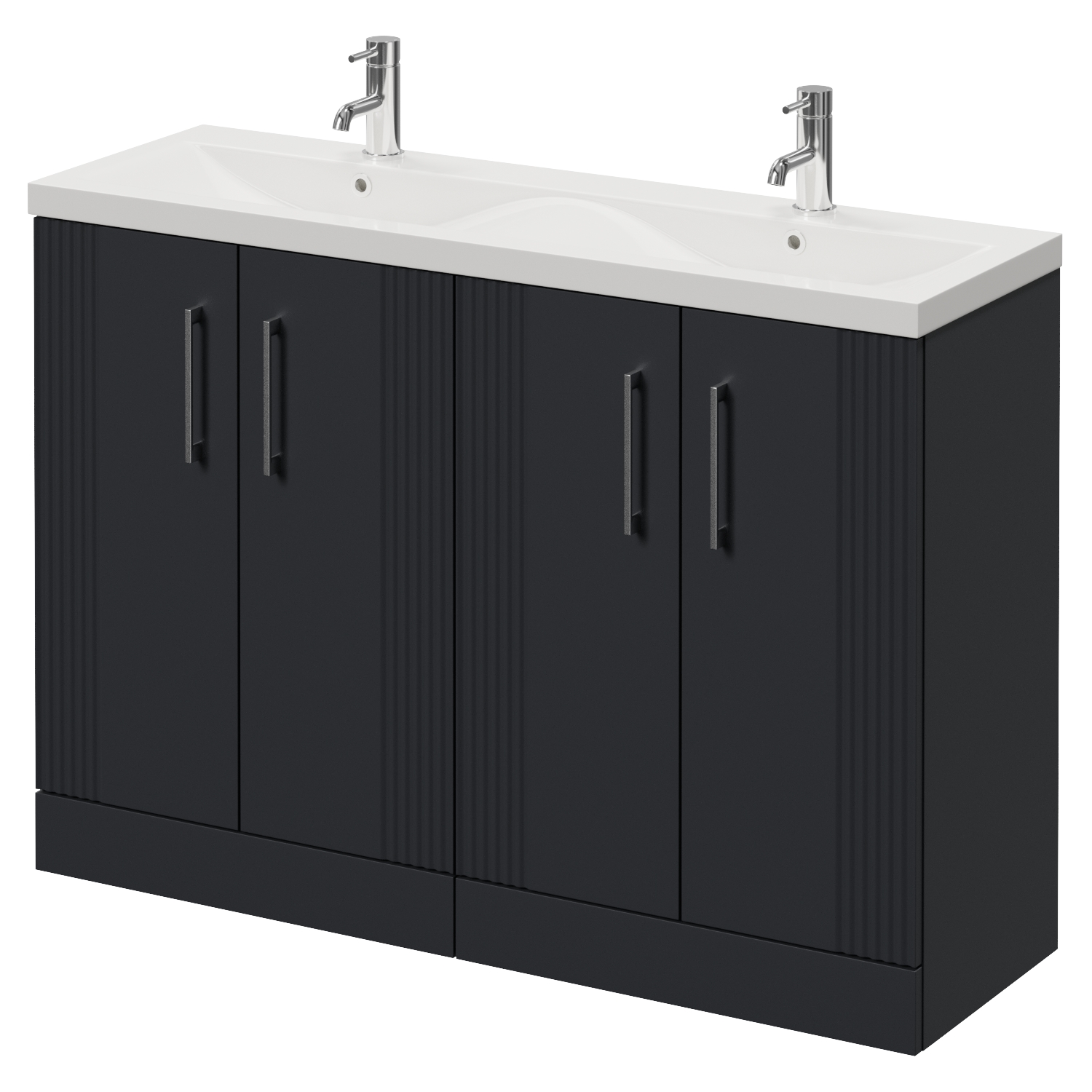 Avant 4 Door Vanity Unit with Double Glide Basins