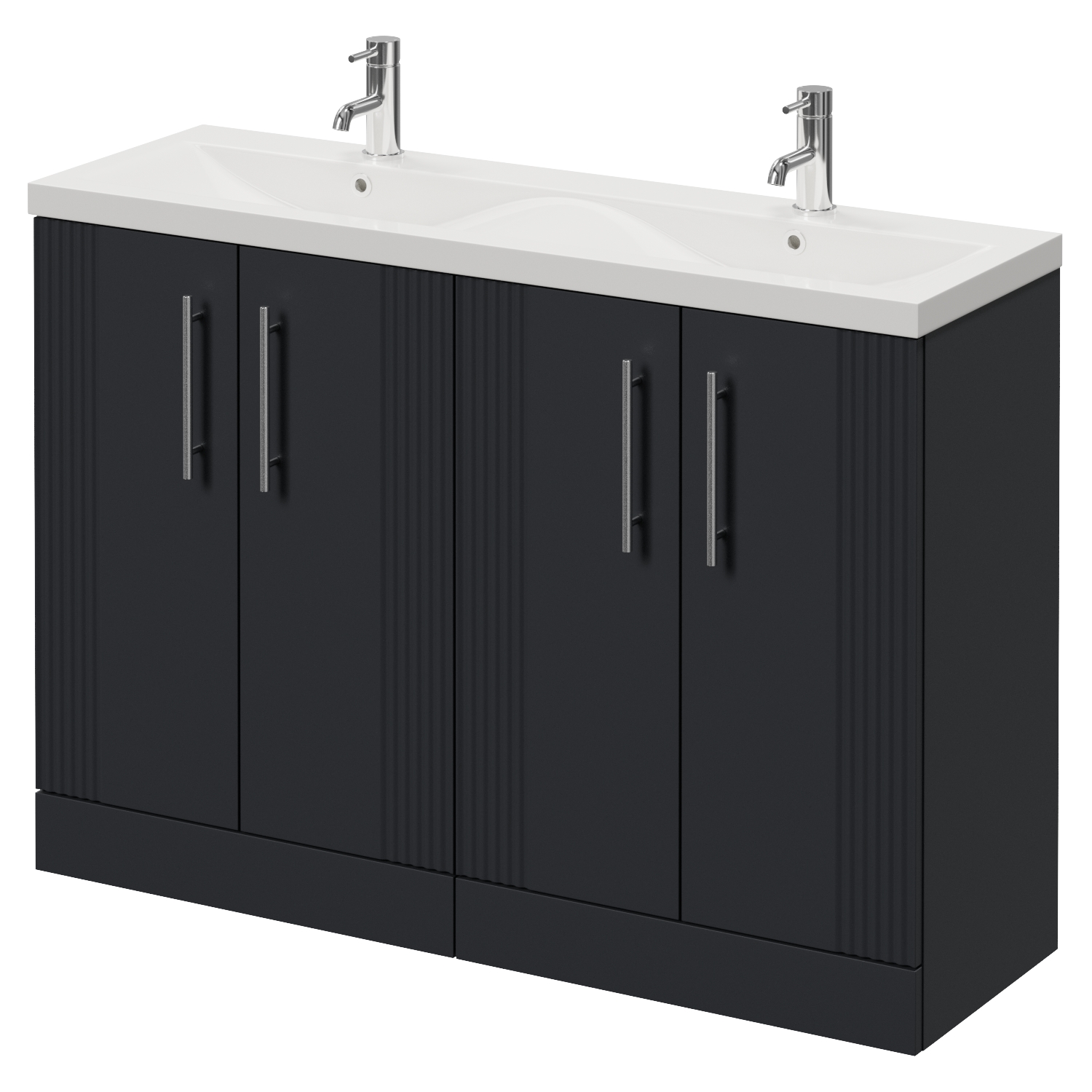 Avant 4 Door Vanity Unit with Double Glide Basins