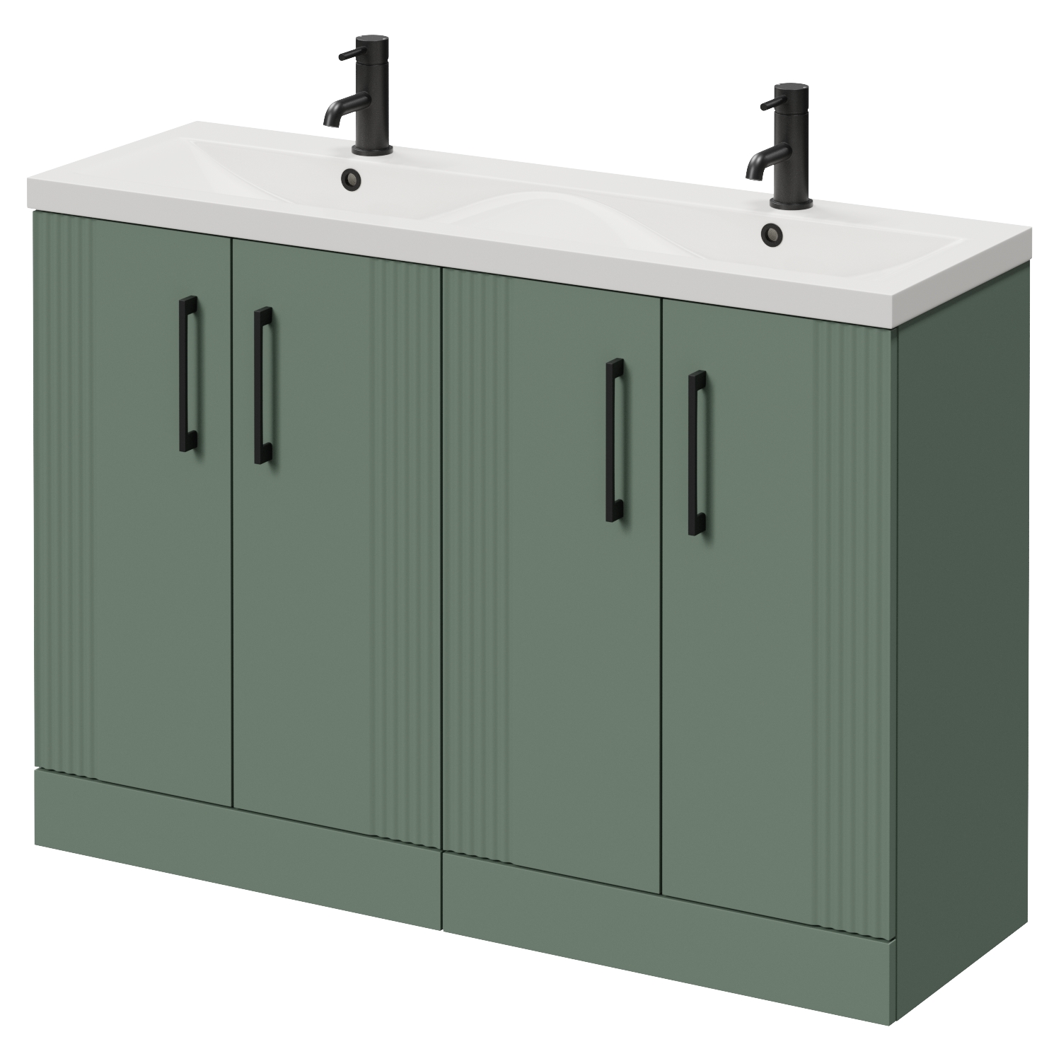 Avant 4 Door Vanity Unit with Double Glide Basins