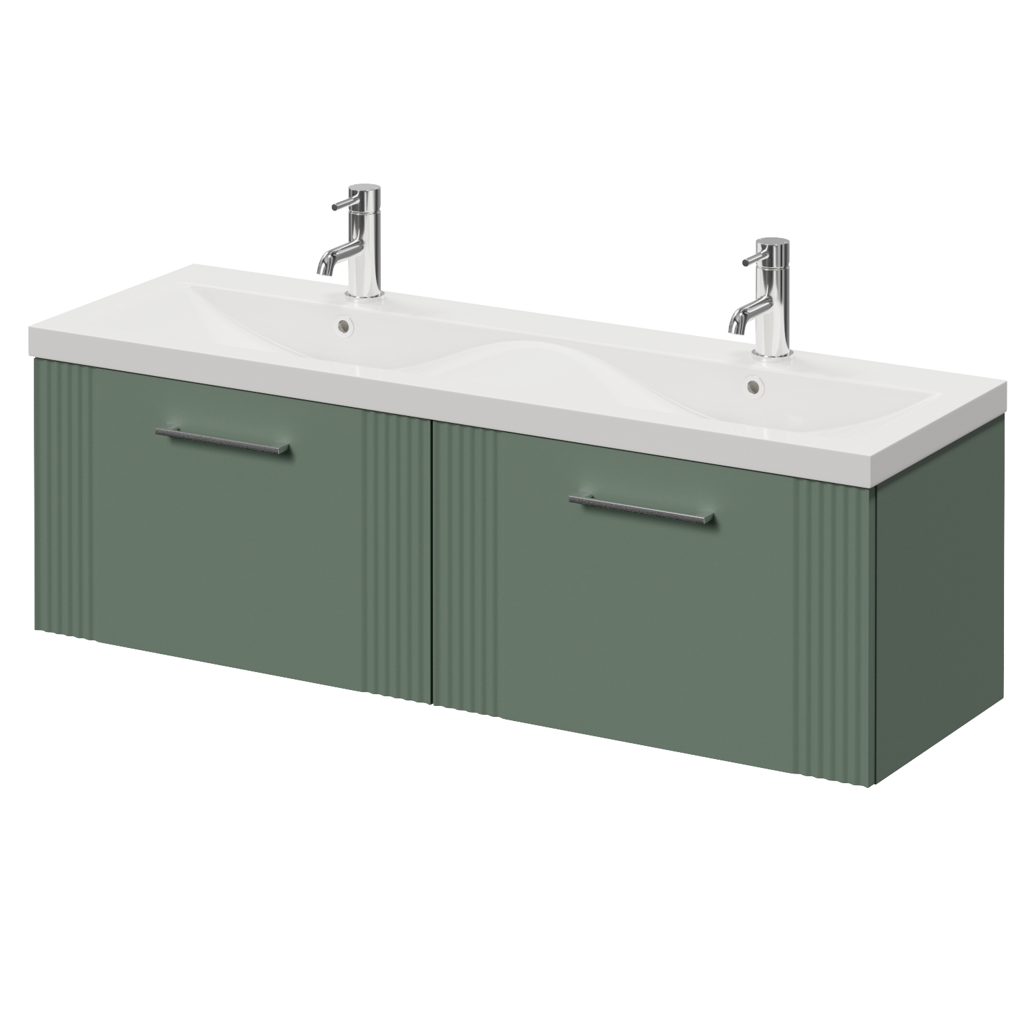 Avant Wall Mounted 2 Drawer Vanity Unit with Double Glide Basins