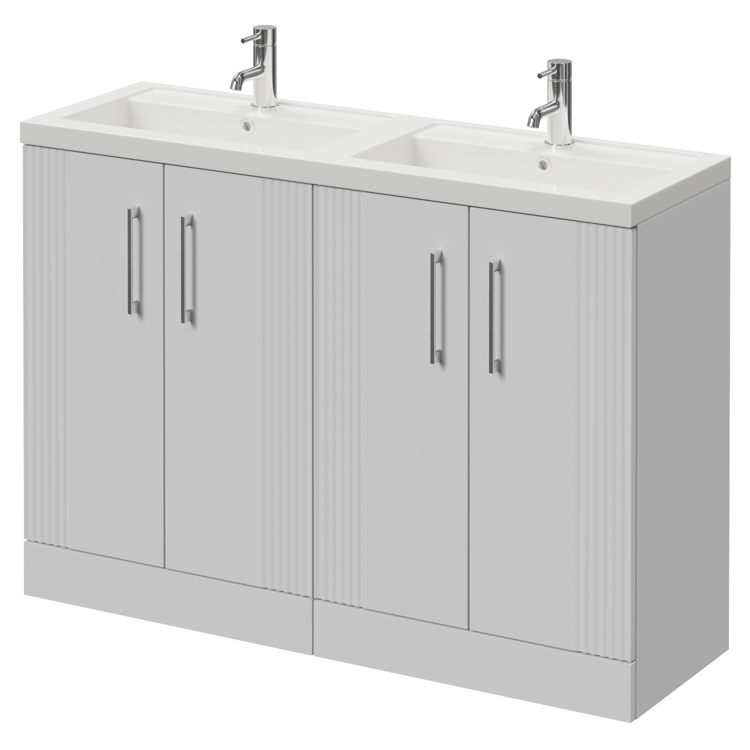 Avant 2 Door Vanity Unit with Double Lucia Basins