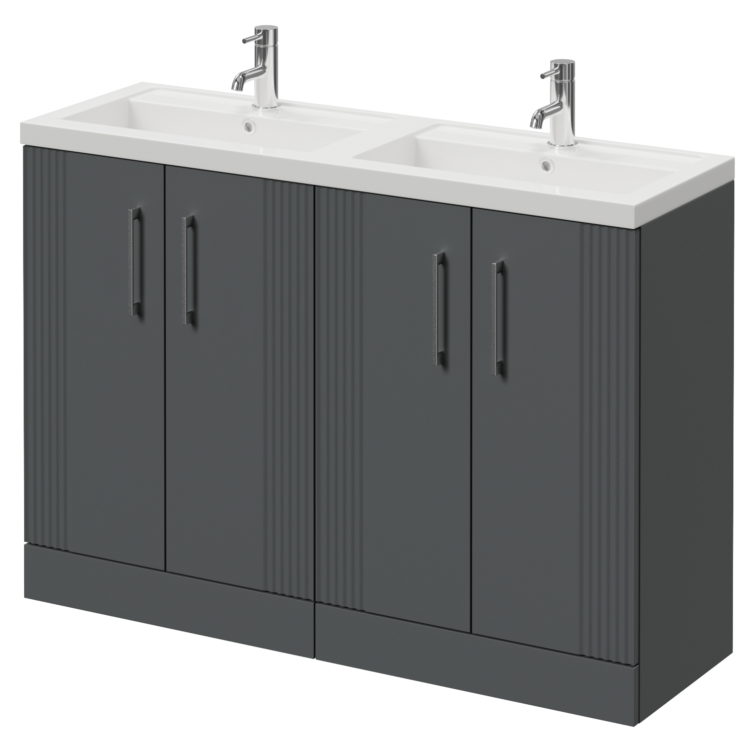 Avant 2 Door Vanity Unit with Double Lucia Basins